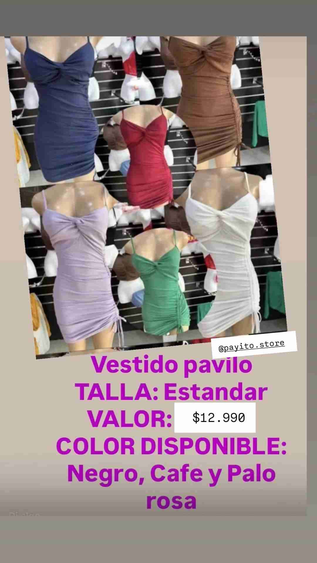 Vestido pavilo varios colores