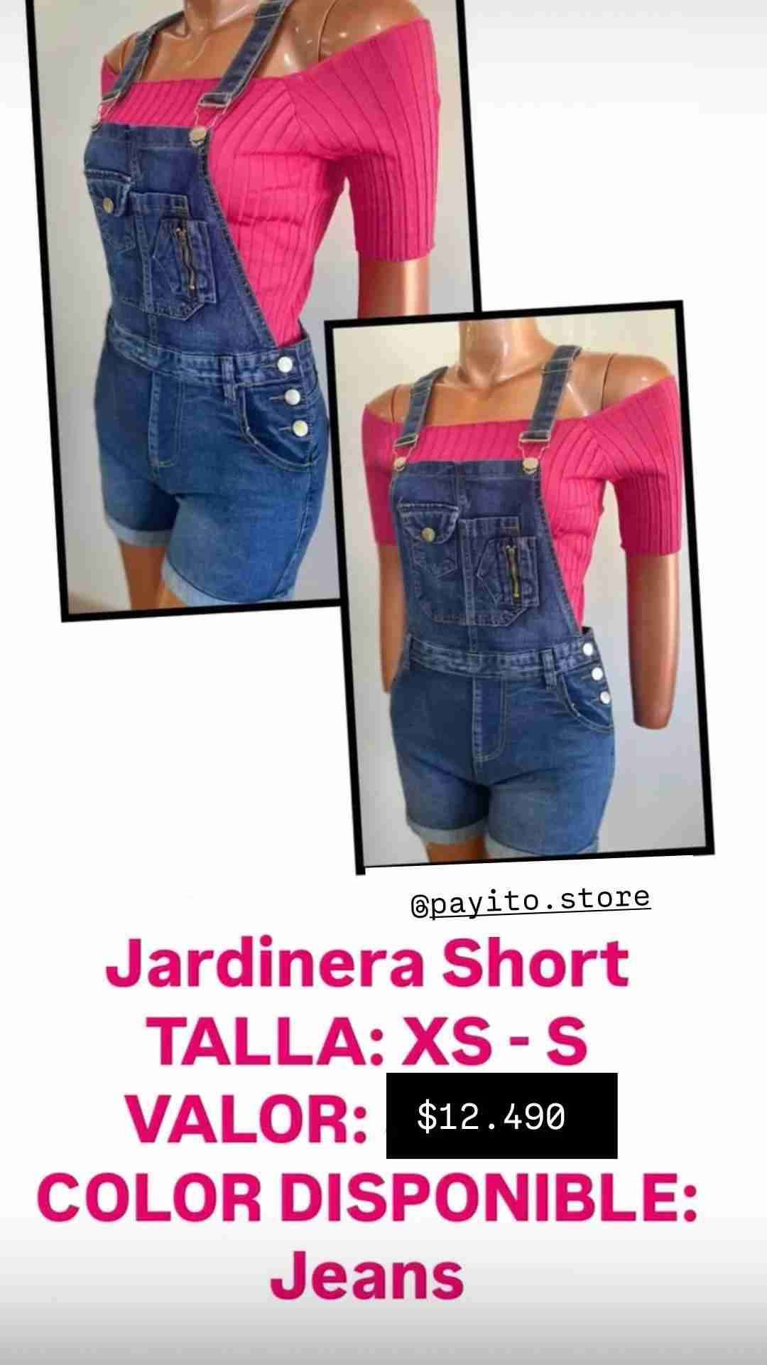 Jardinera short jeans azul [xS-S]