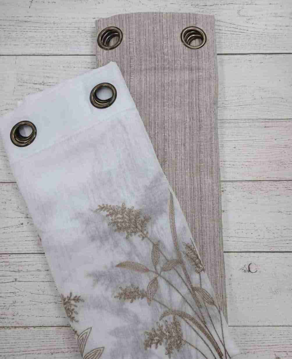 2 paños Cortinas de lino+2 paños visilllos  con di - miniatura 6