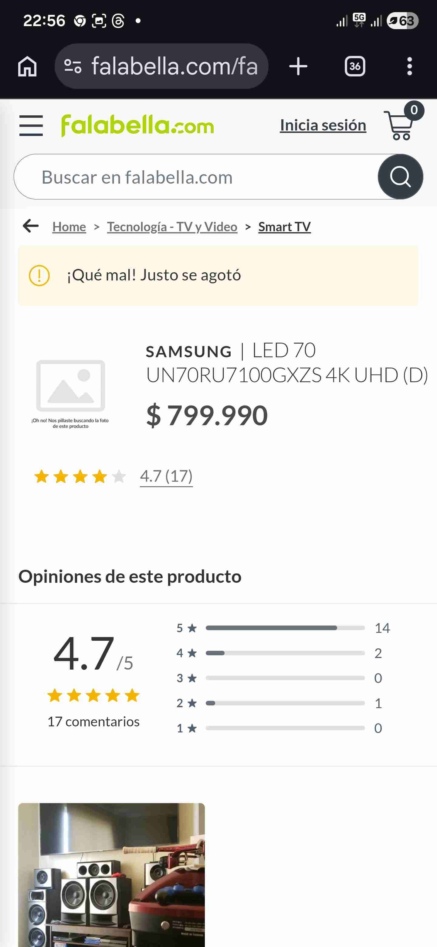 Smart TV samsung de 70 pulgadas - miniatura 2