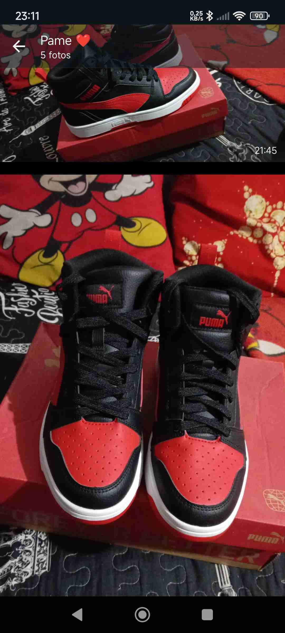 Zapatillas Puma color negro y rojo - miniatura 1