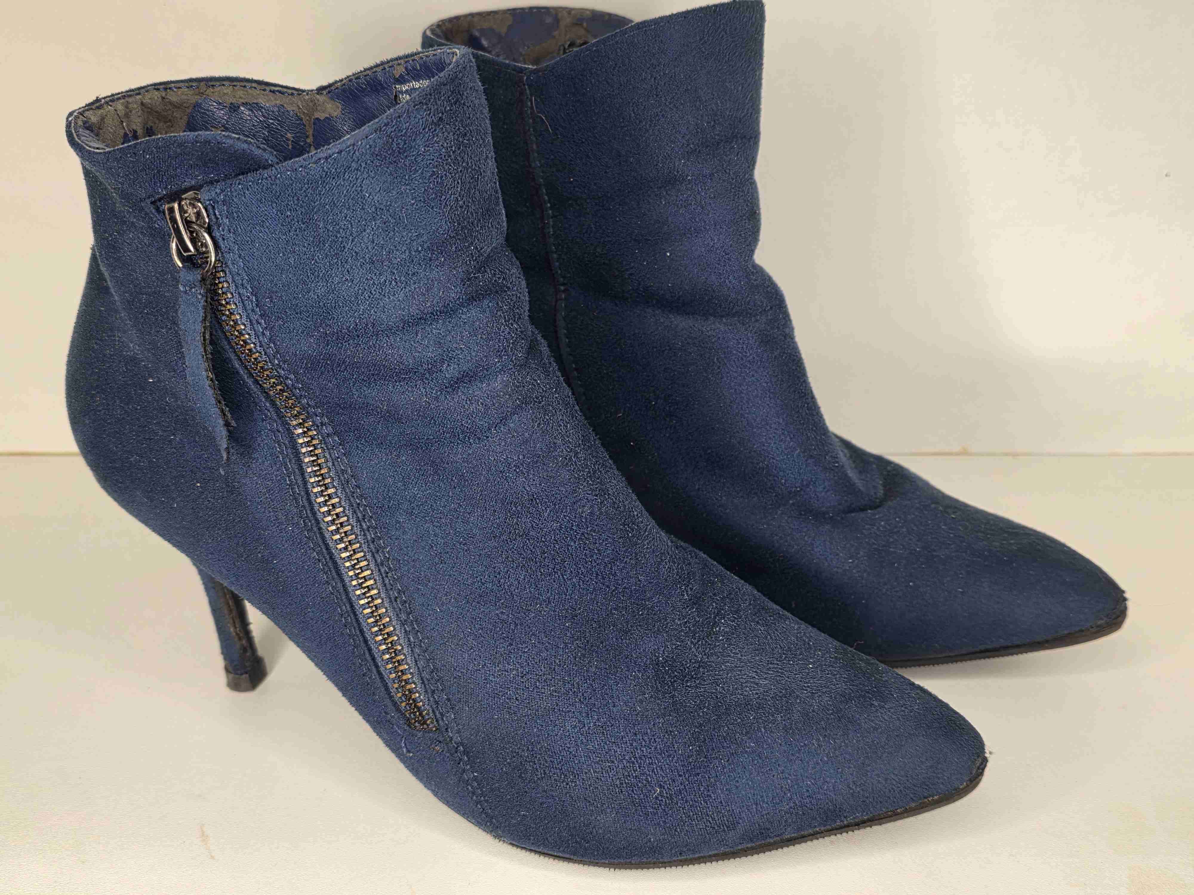 Botines azules con tacón alto - 1