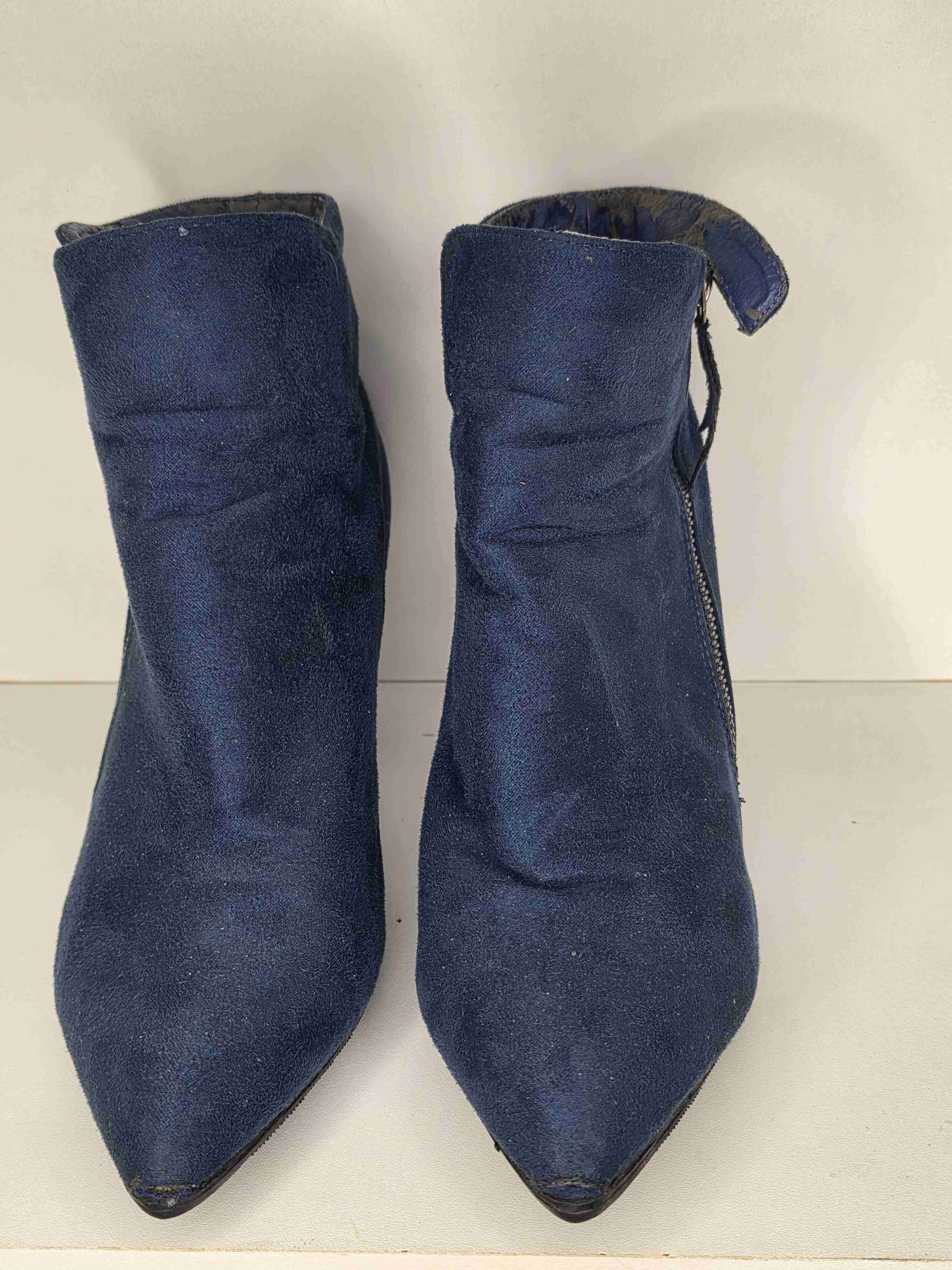 Botines azules con tacón alto - 2