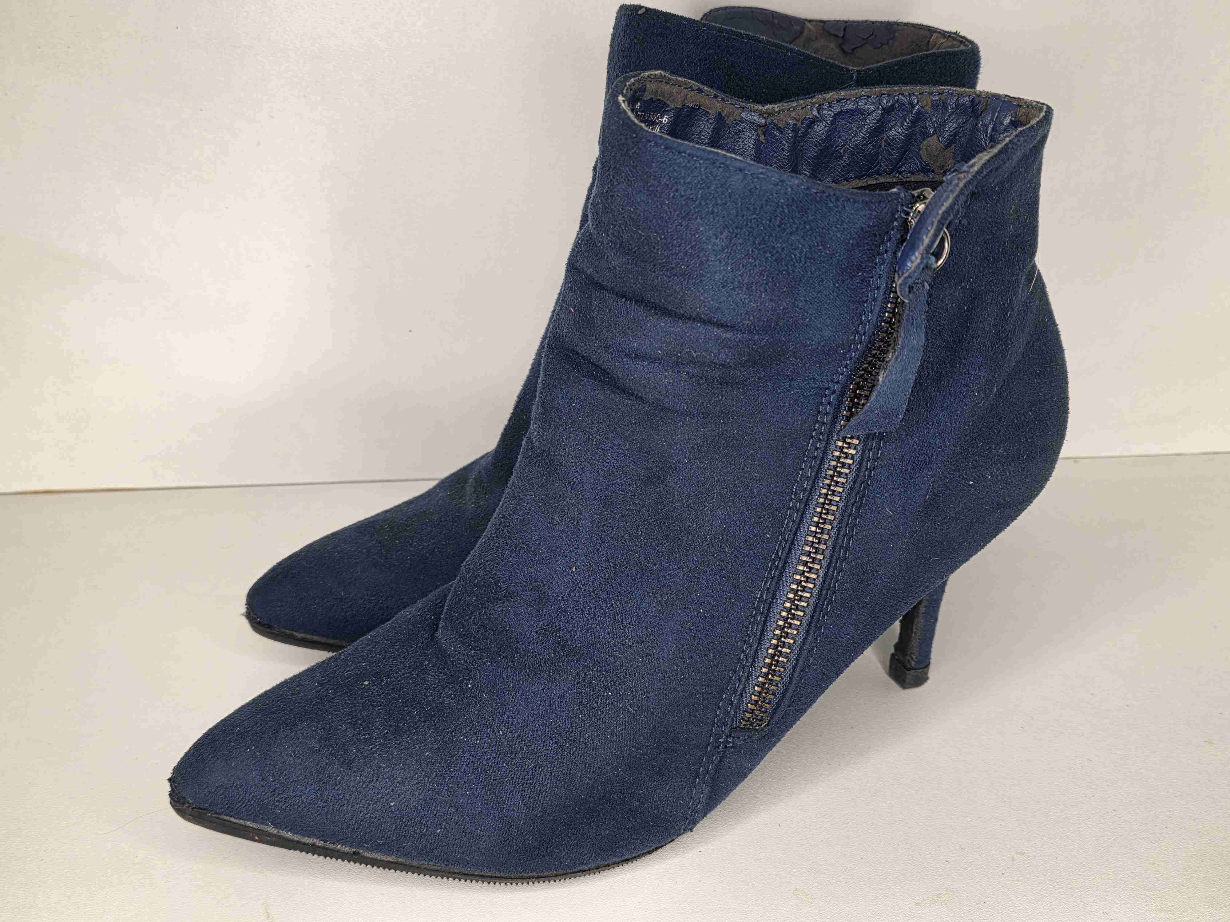 Botines azules con tacón alto - 3