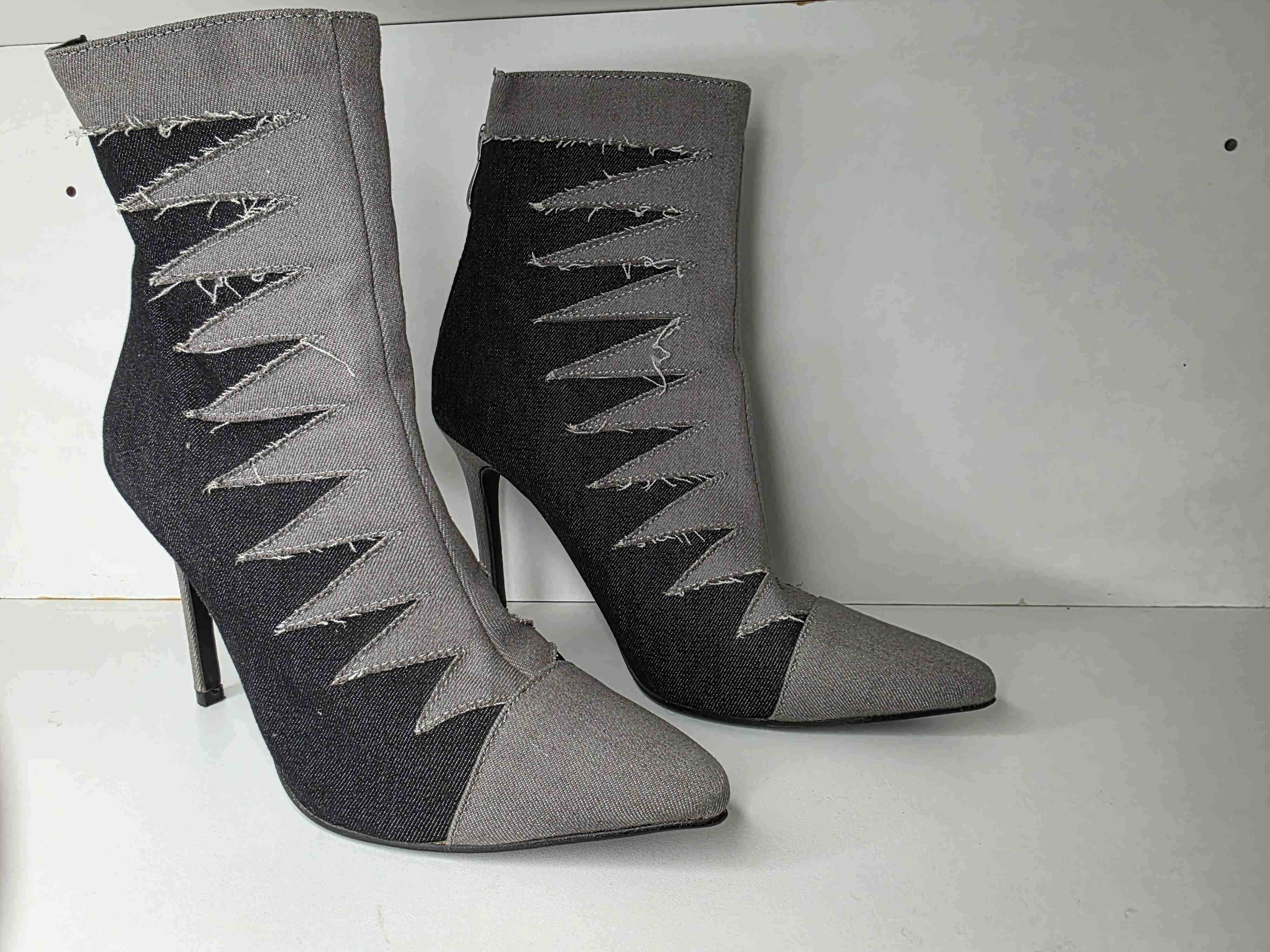 Botines negros con diseño zigzag - 3