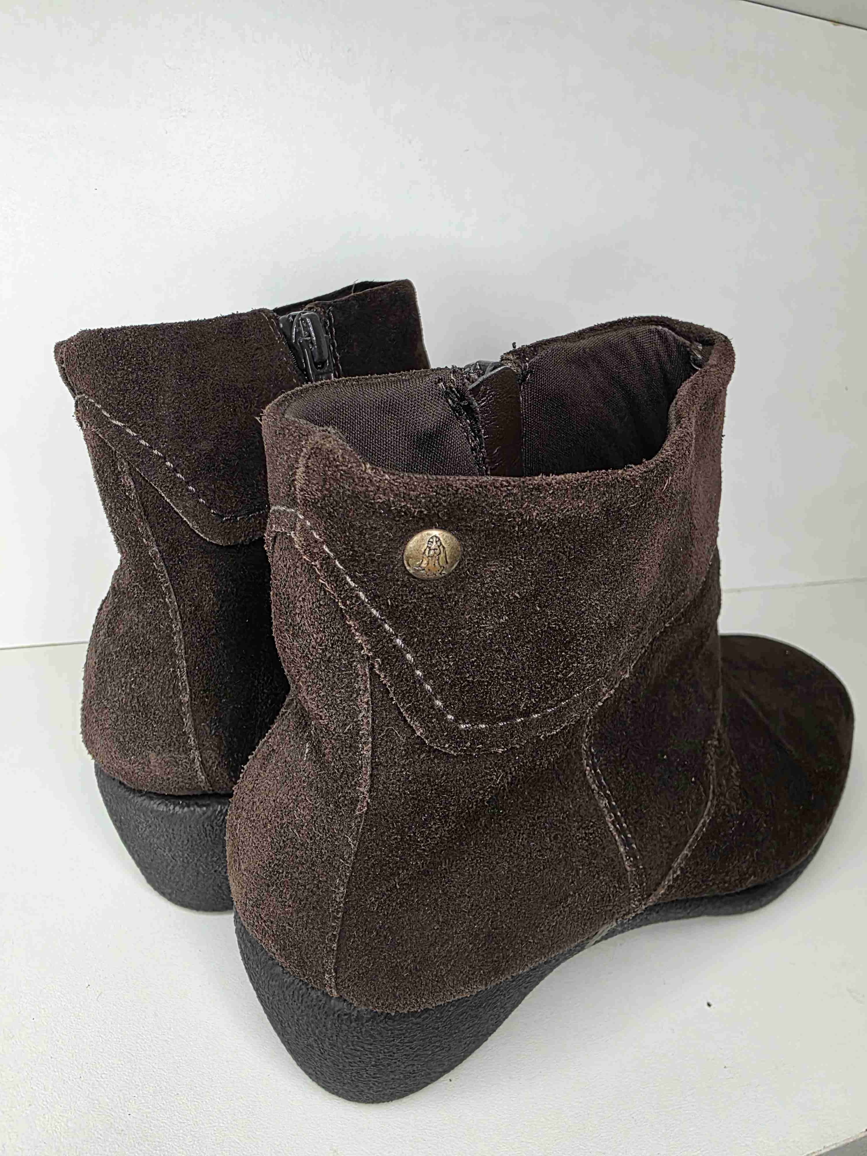 Botines de gamuza marrón - 3