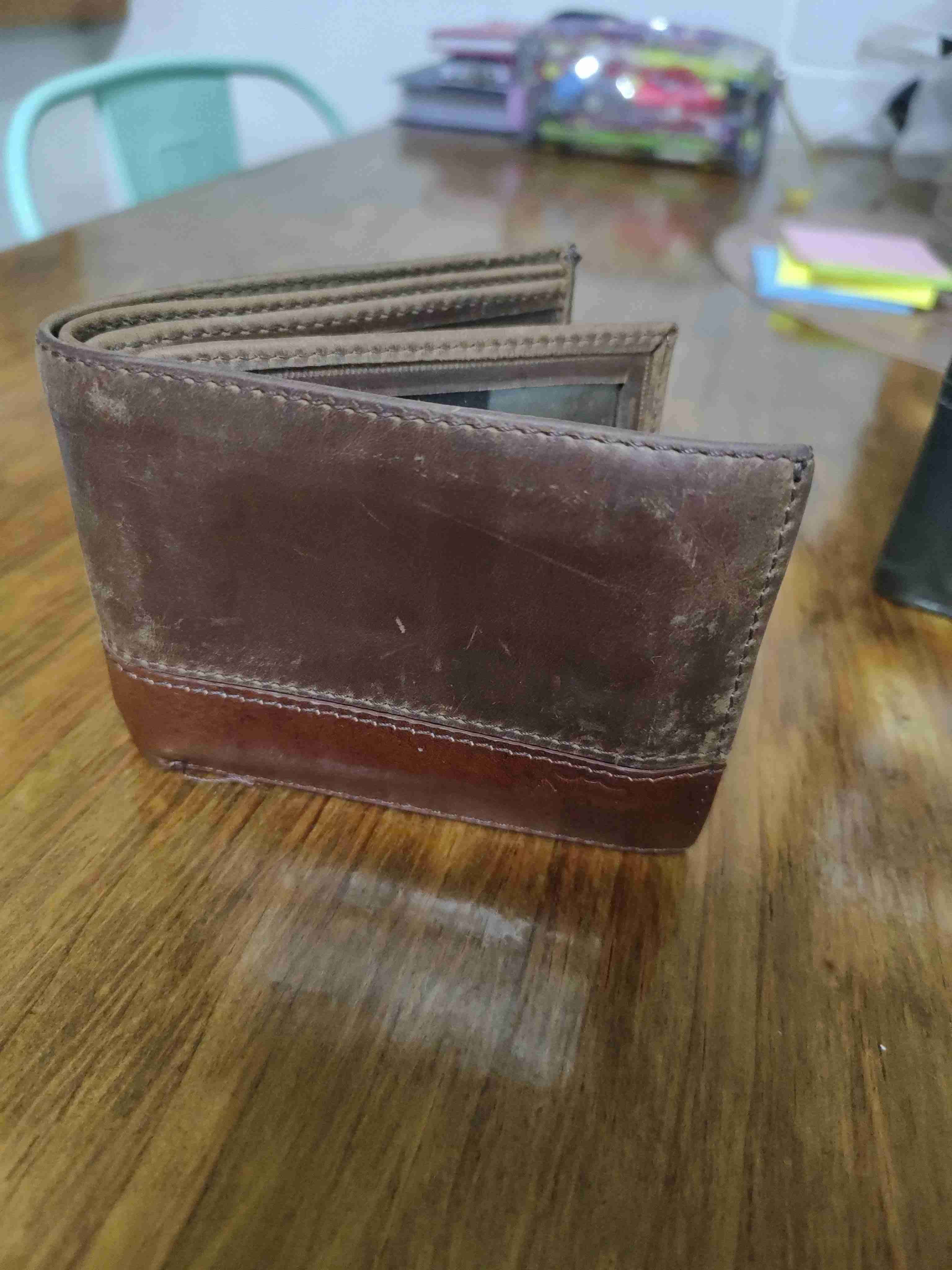 3 Billeteras de cuero negra, café - miniatura 2