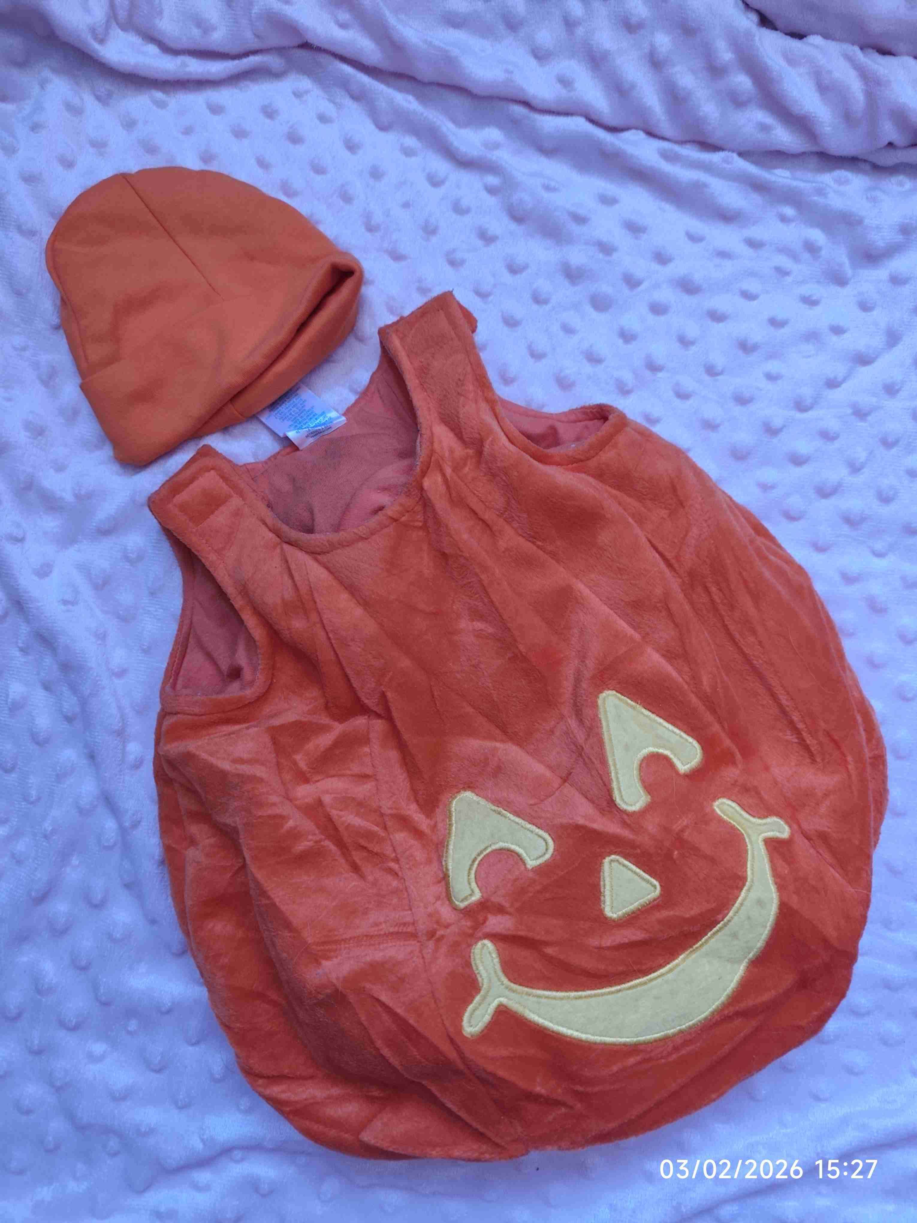 Disfraz de calabaza para bebé 3m