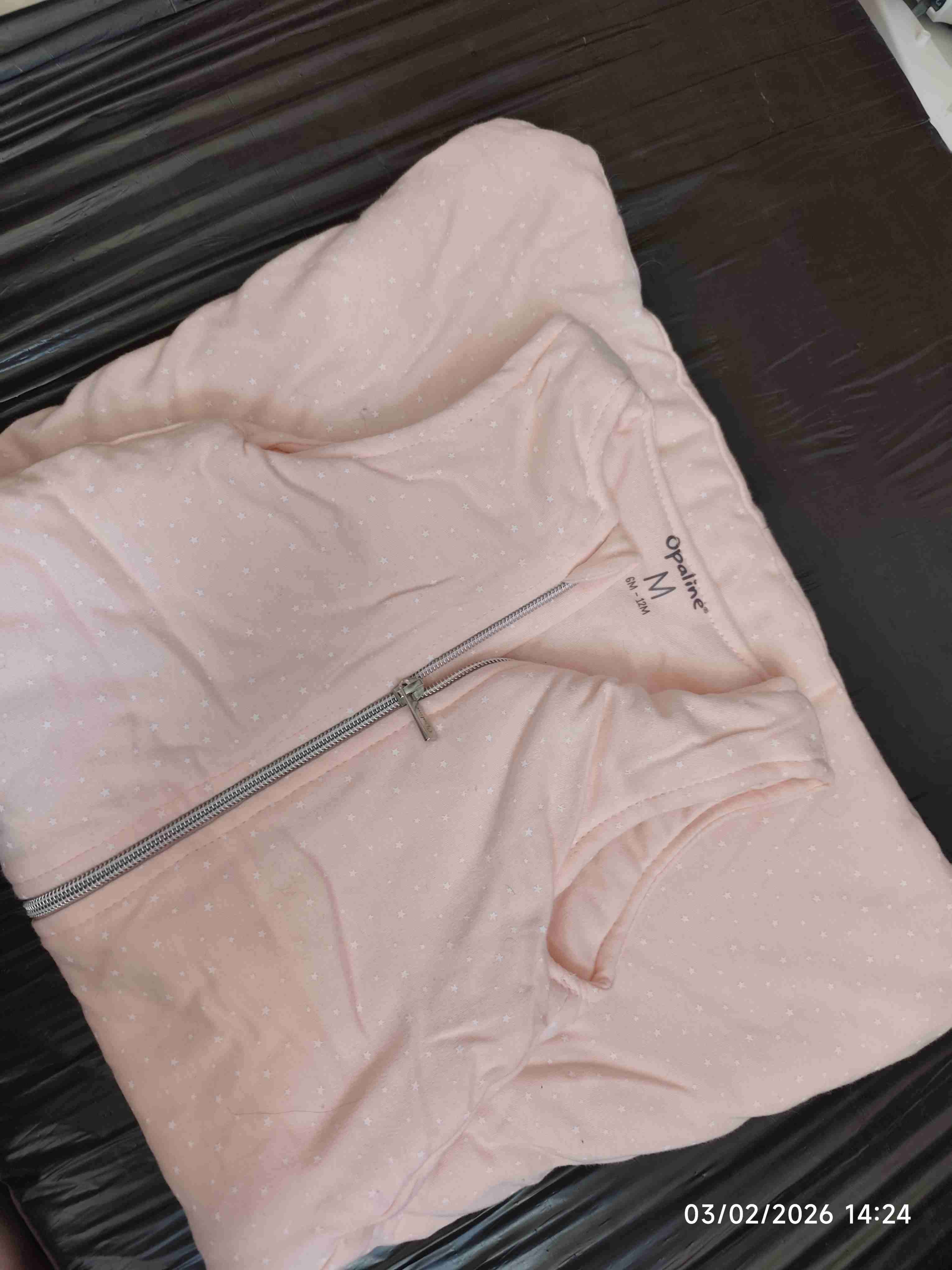 Pijama rosa con cierre Opaline - miniatura 1