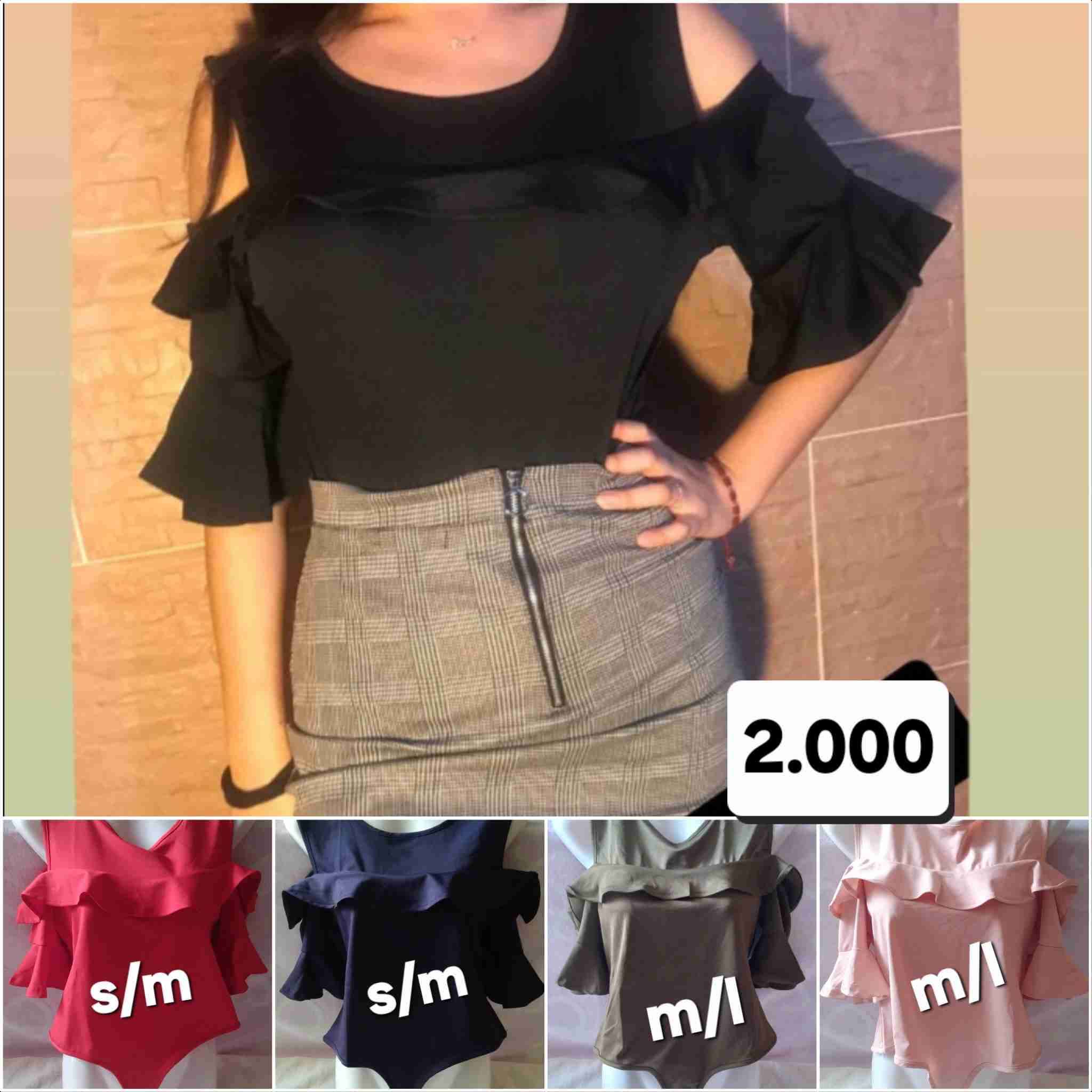 Body hombros descubiertos varios colores