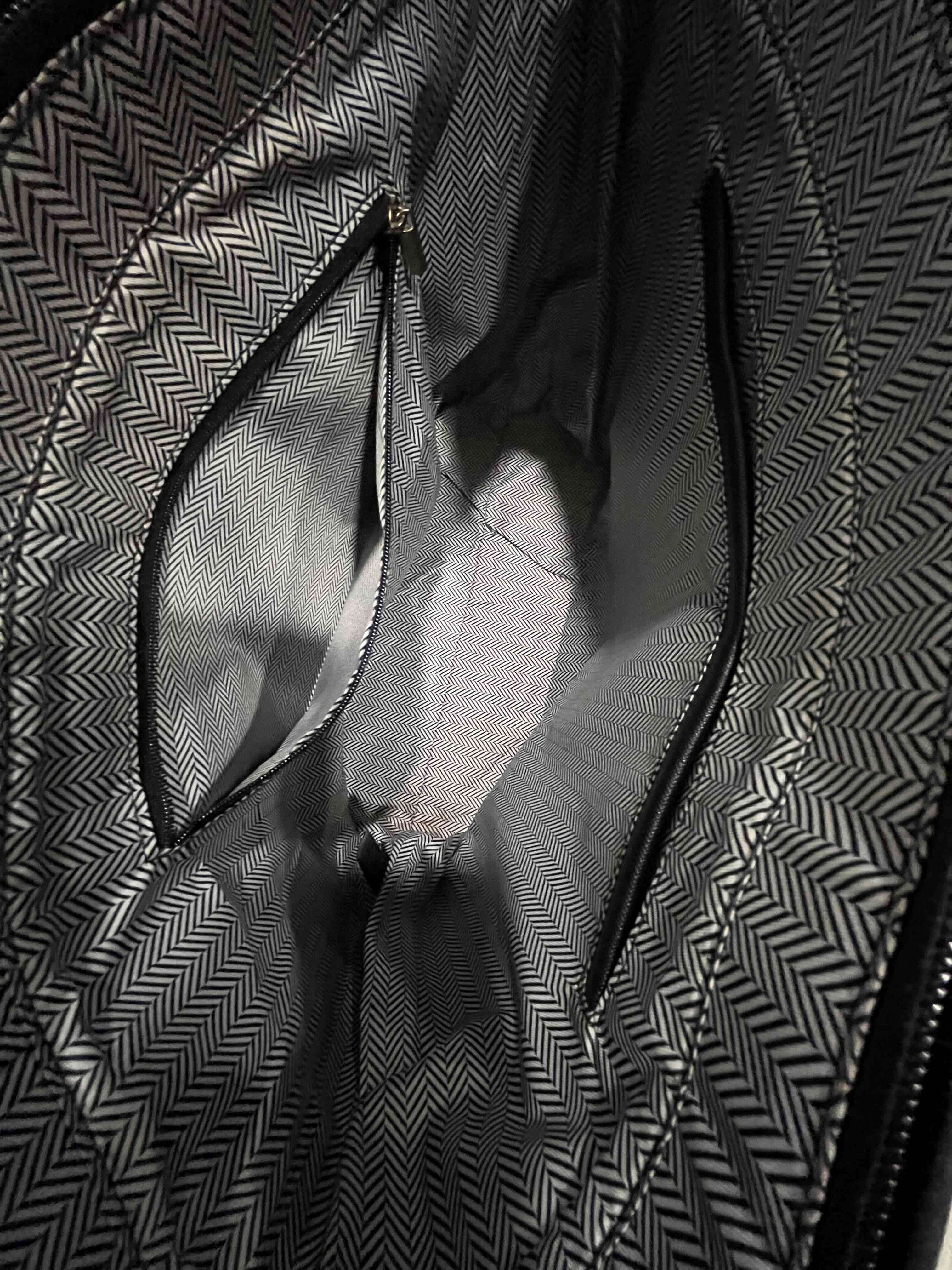 Bolso TOTE grande blanco a rayas - miniatura 3