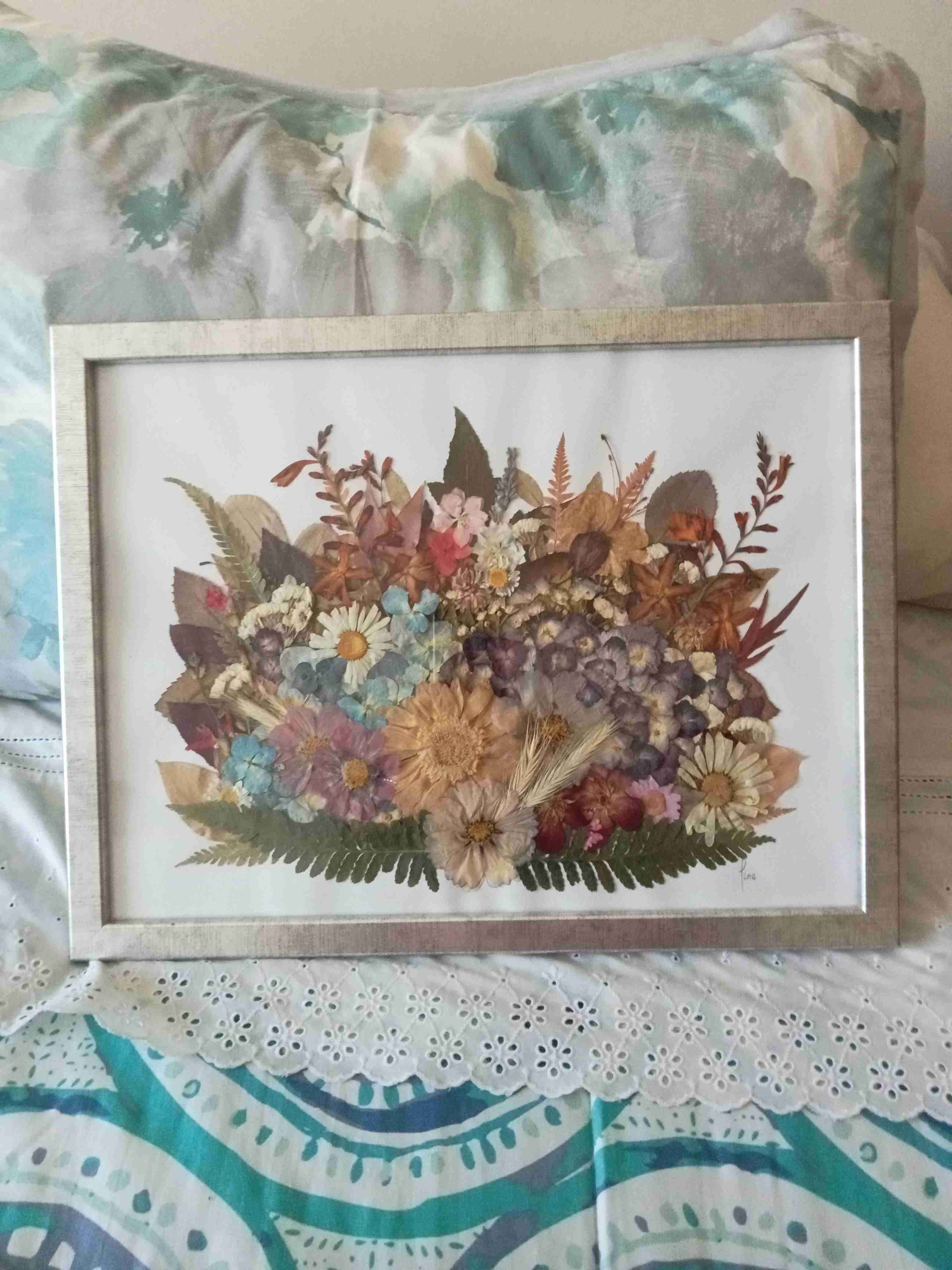 Cuadro con flores prensadas - miniatura 2