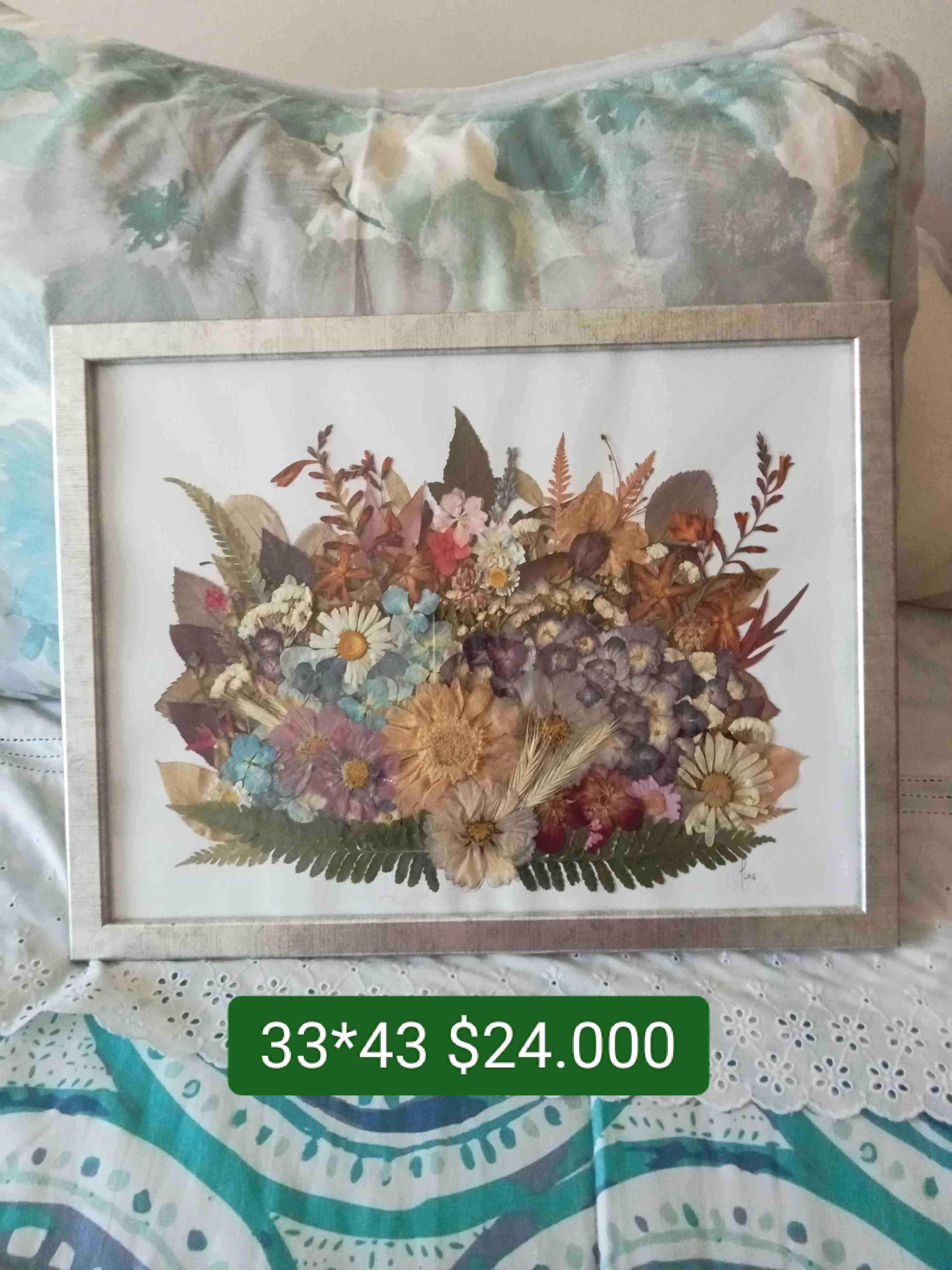 Cuadro con flores prensadas - miniatura 3