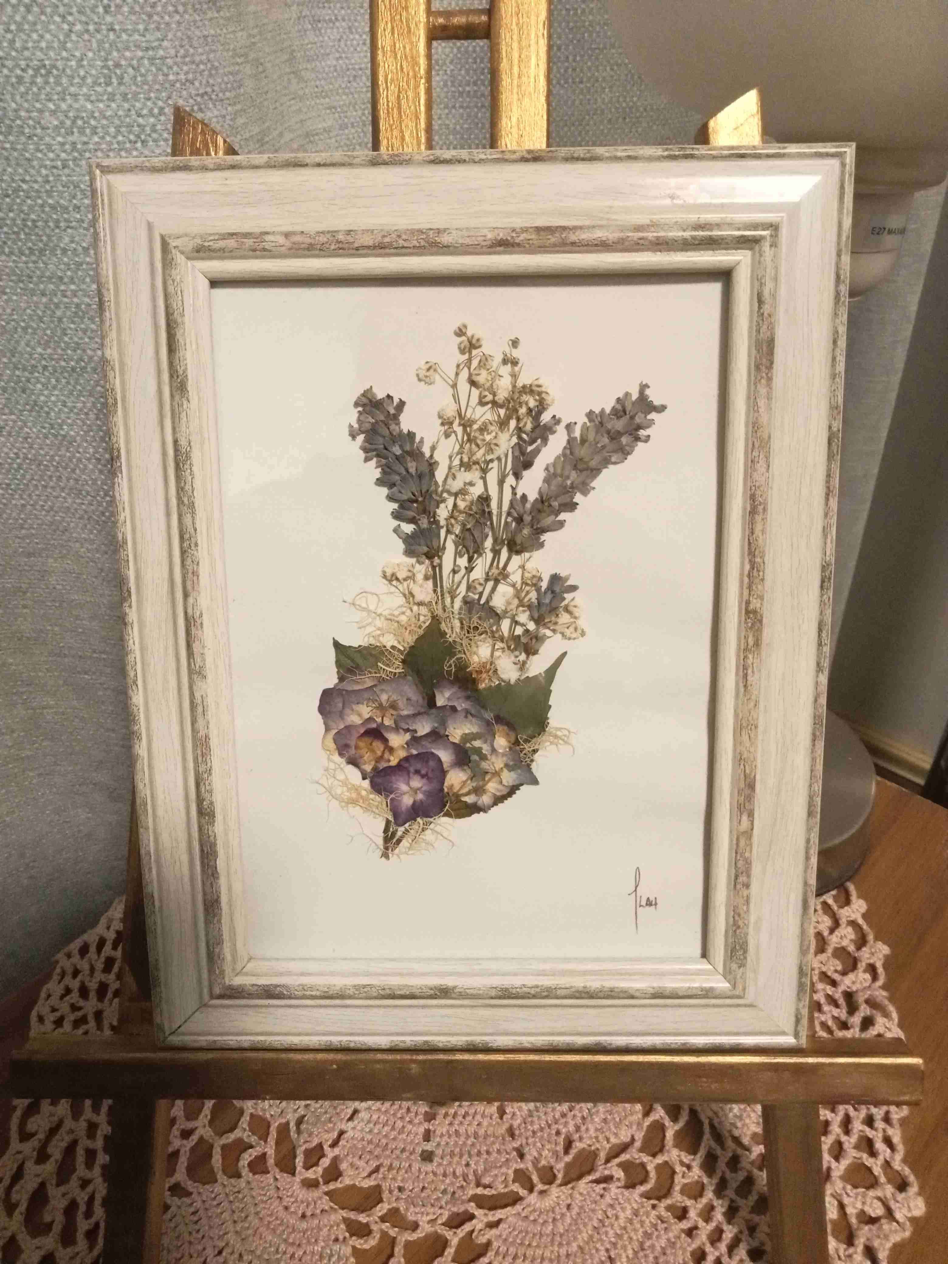 Cuadro flores secas prensadas - miniatura 3