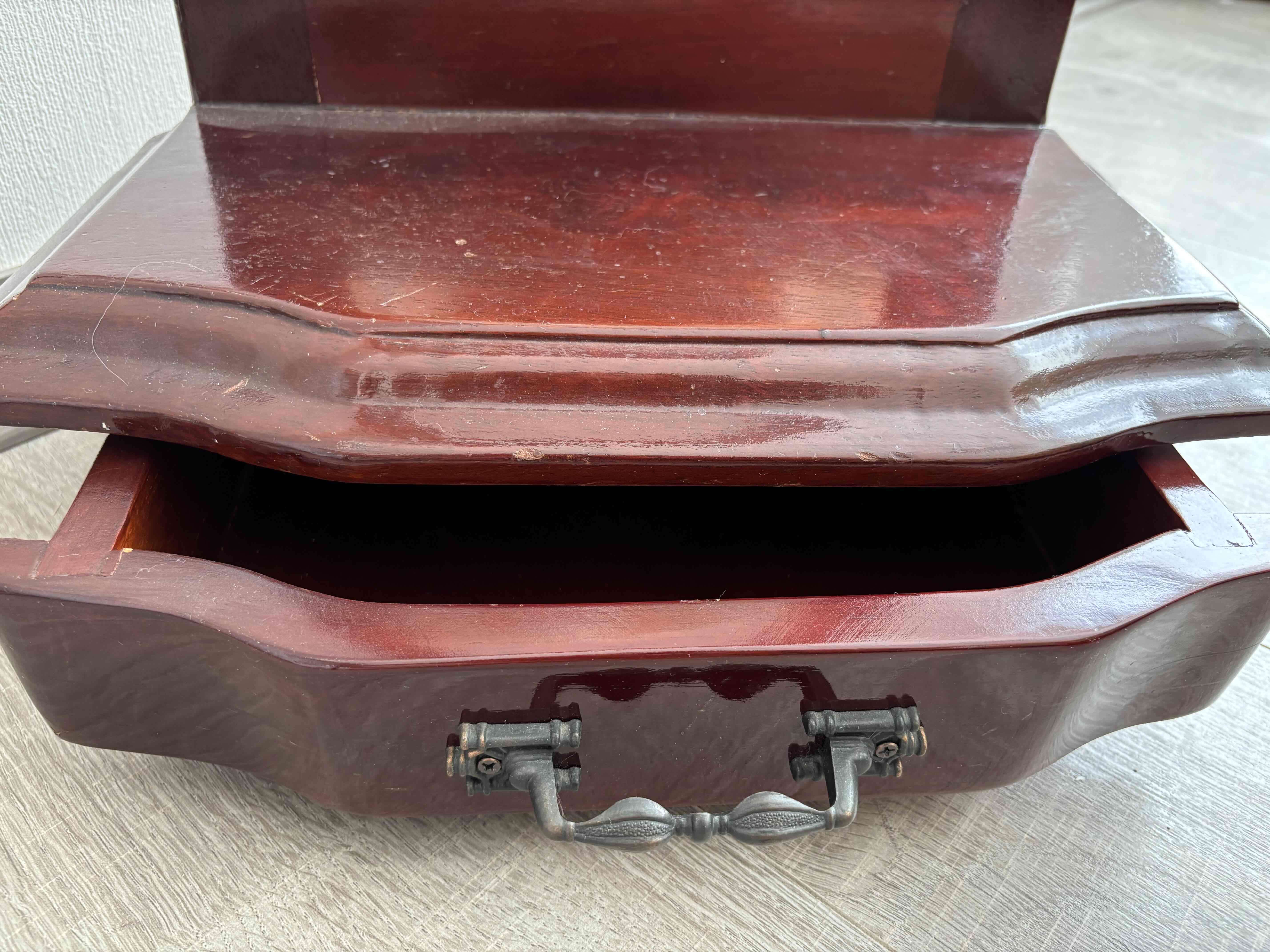 Cama dos plazas con colchón y tocador de madera - 2