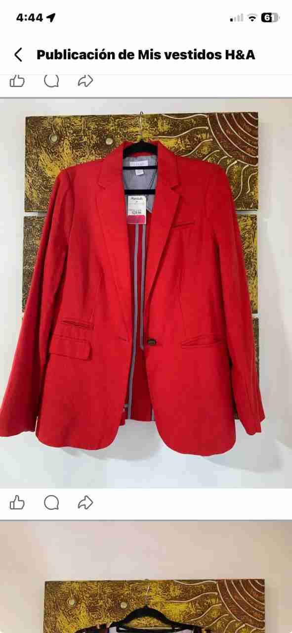Blazer rojo para mujer - miniatura 2