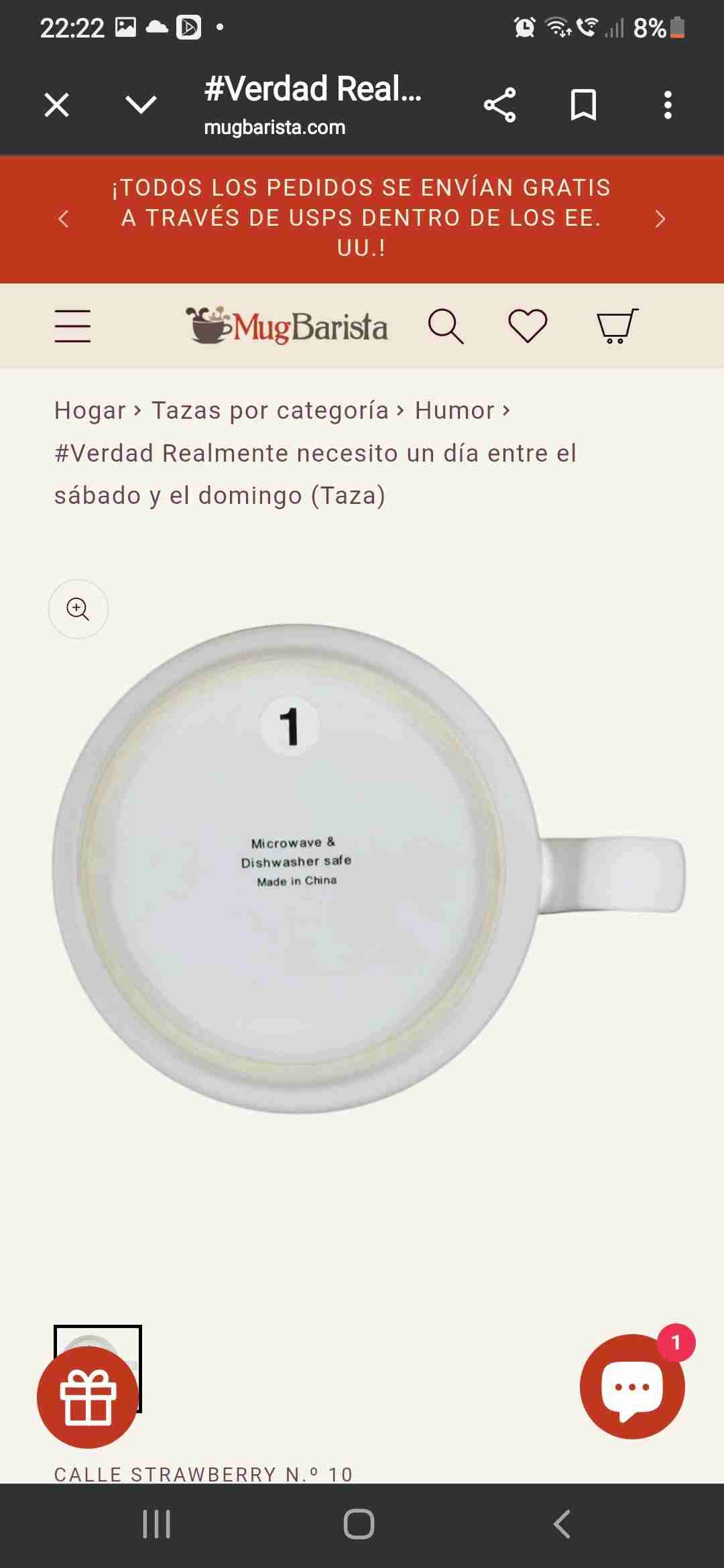 Taza blanca con mensaje divertido - miniatura 1