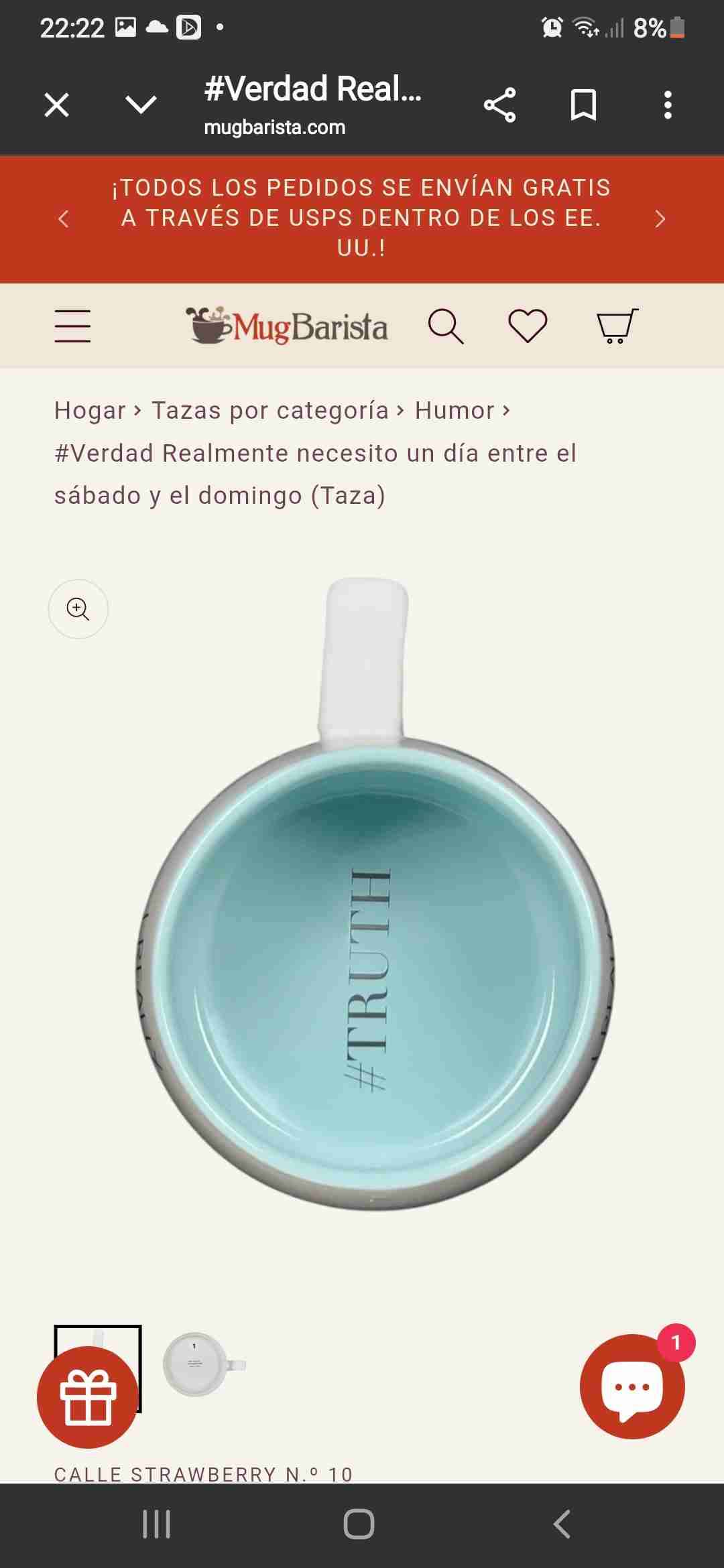 Taza blanca con mensaje divertido - miniatura 2