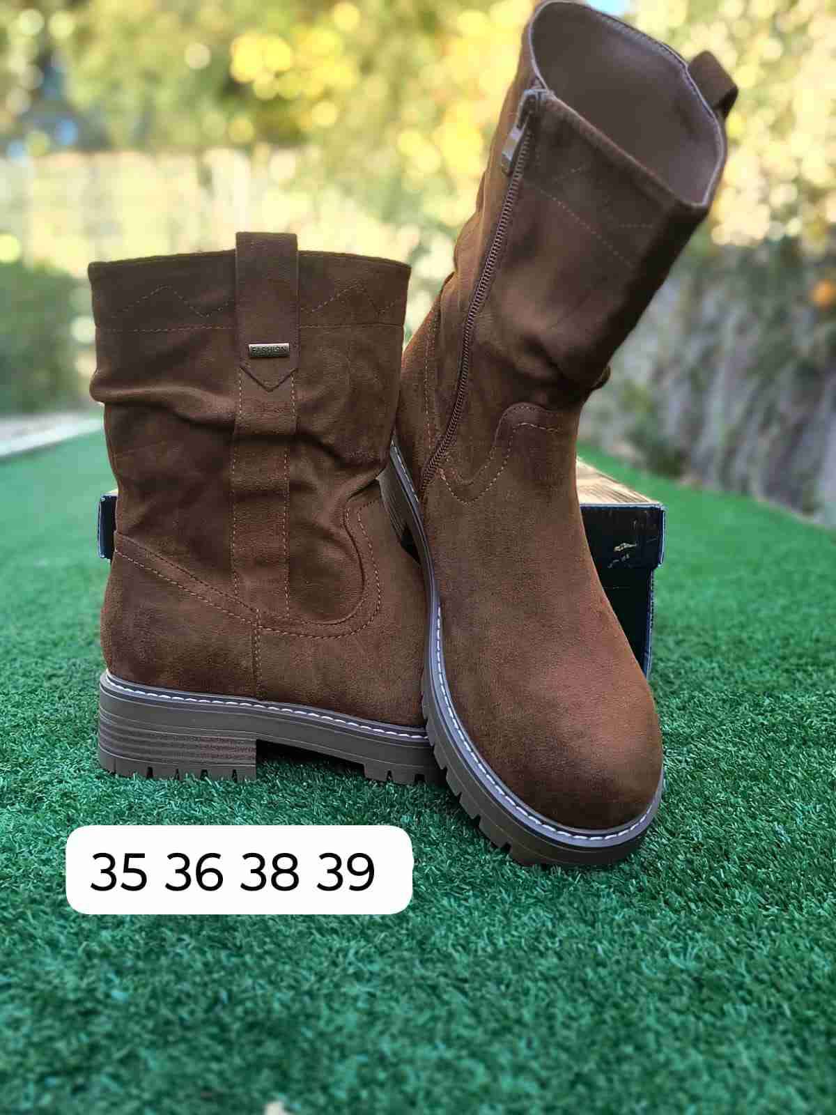 Botas de gamuza marrón - 1