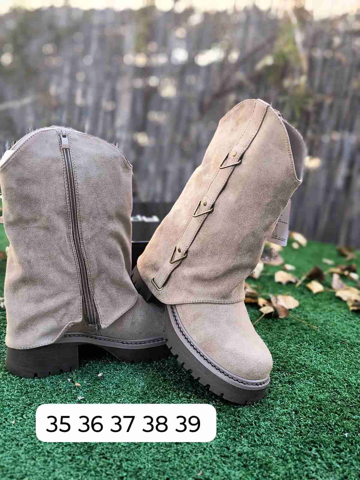 Botas de gamuza marrón - 4