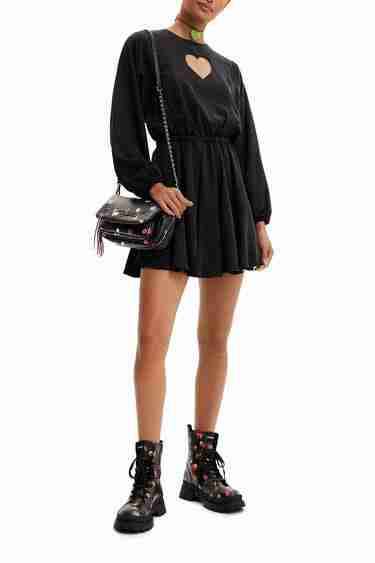 Vestido Desigual negro manga larga - 2