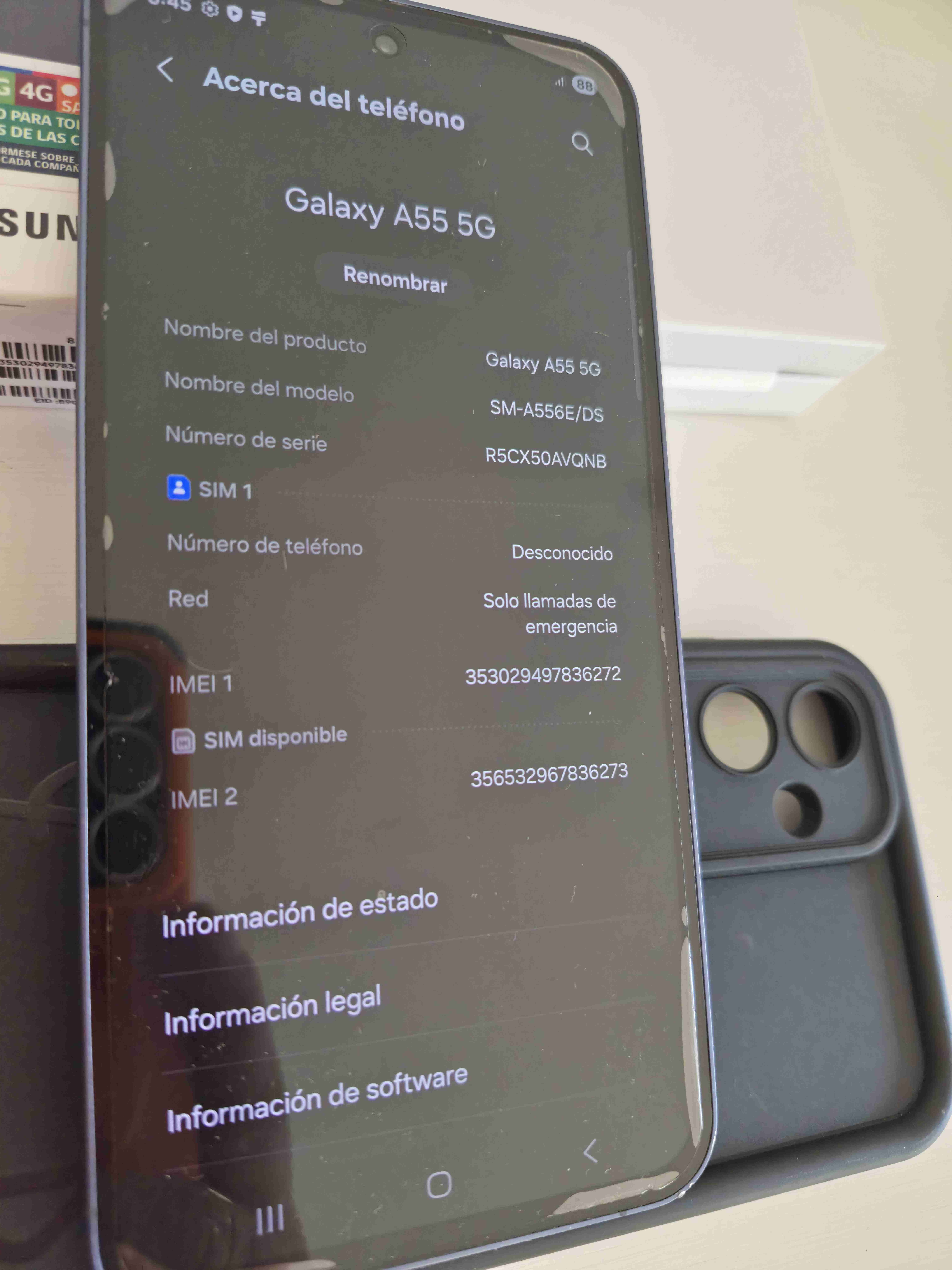 Samsung Galaxy A55 5G con caja y  carcasa - miniatura 5