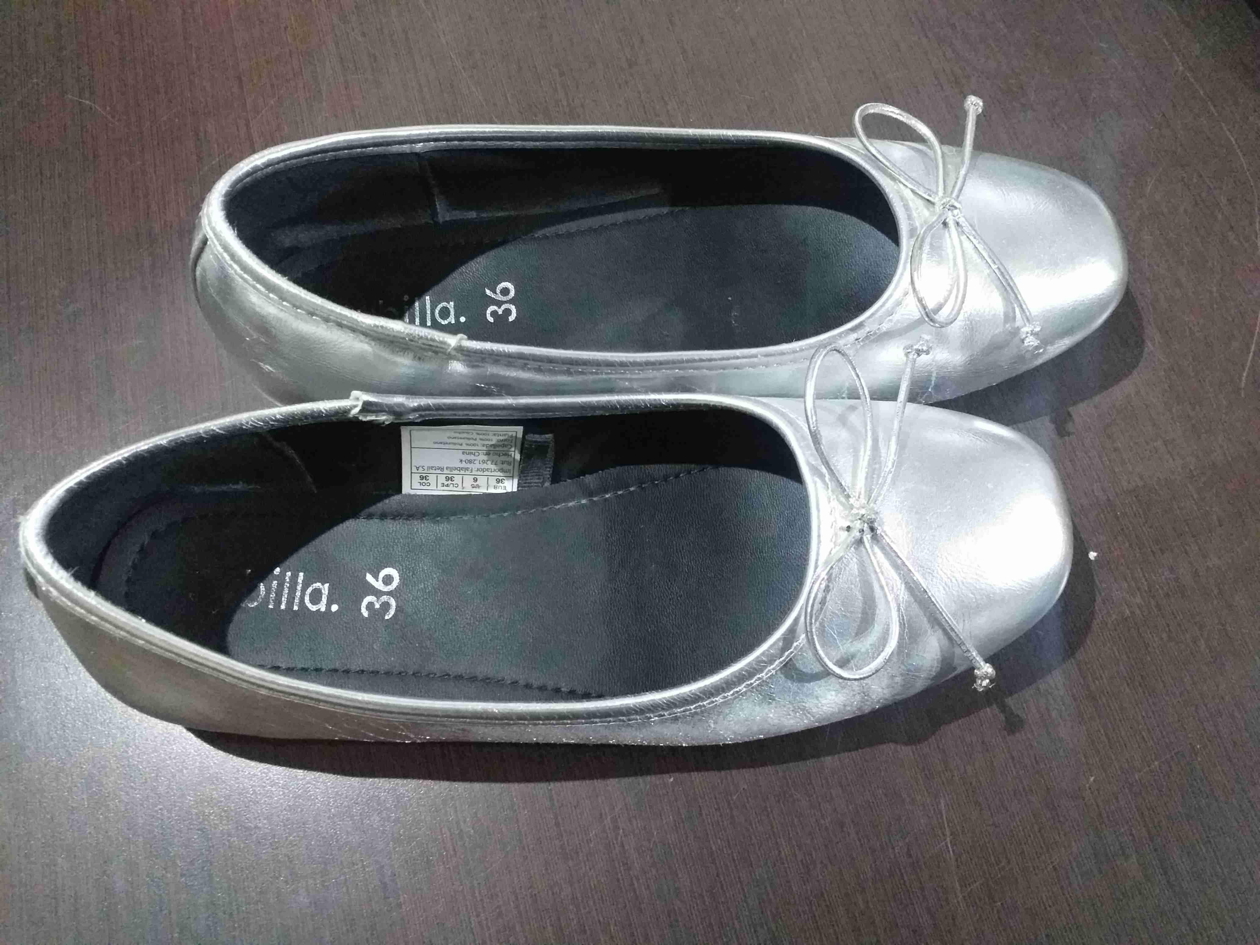 Bailarinas plateadas talla 36 - miniatura 2