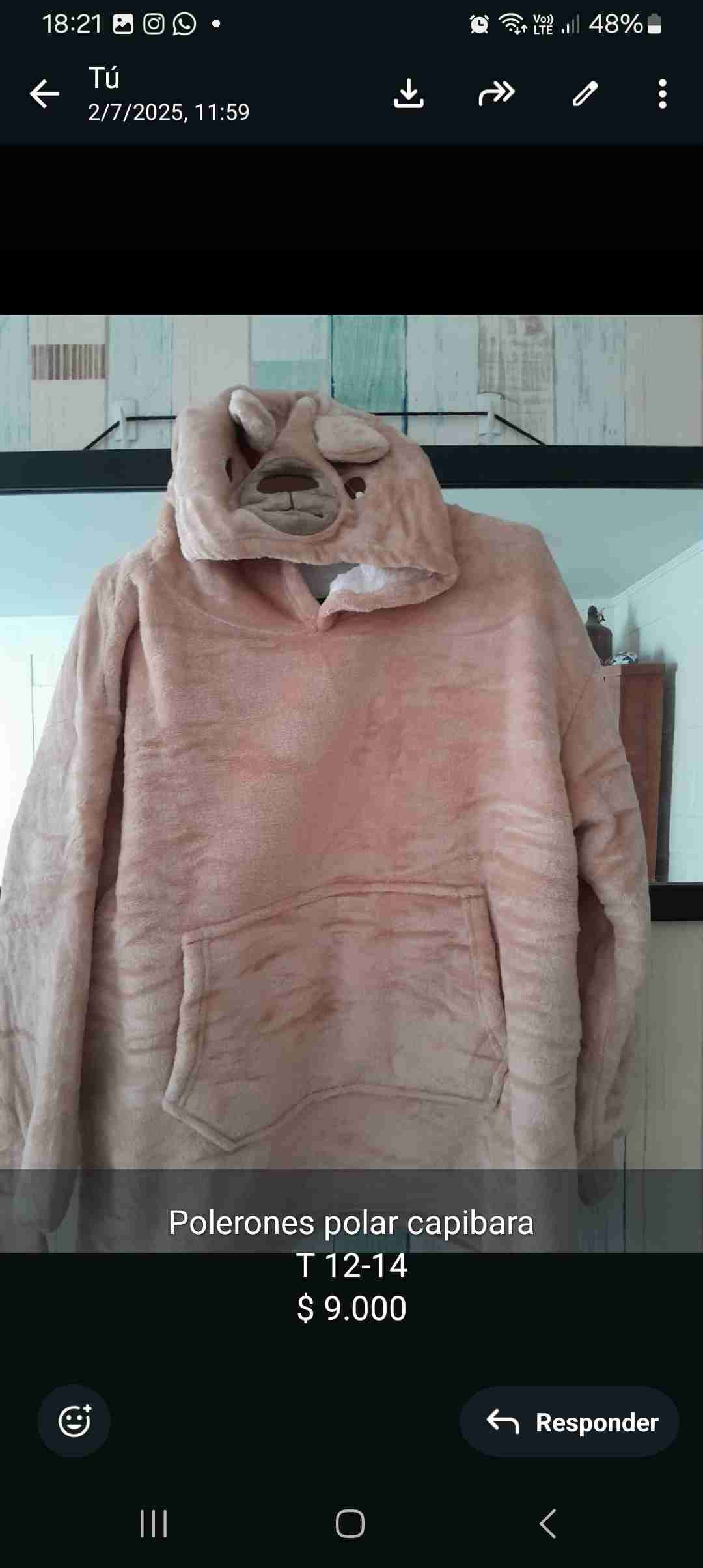 Polerón polar capibara beige - 1