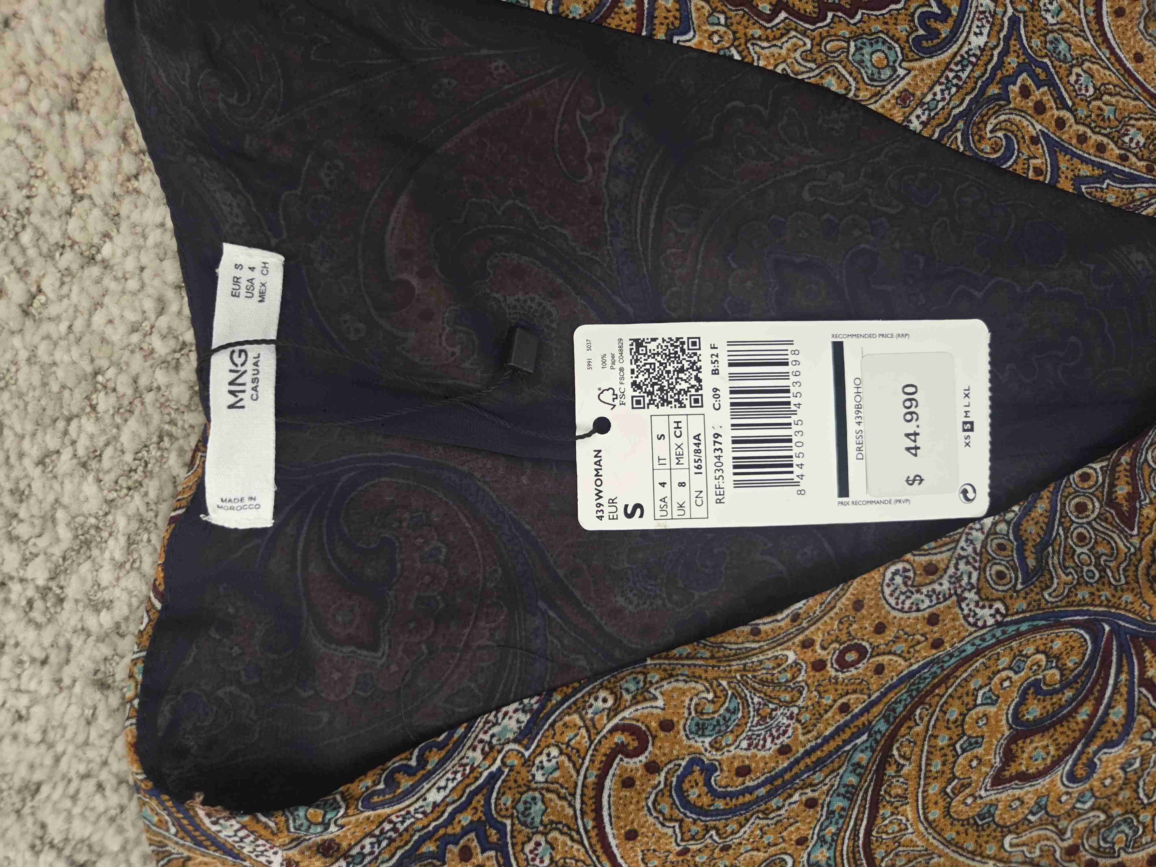 Vestido NUEVO estampado MNG casual - miniatura 1