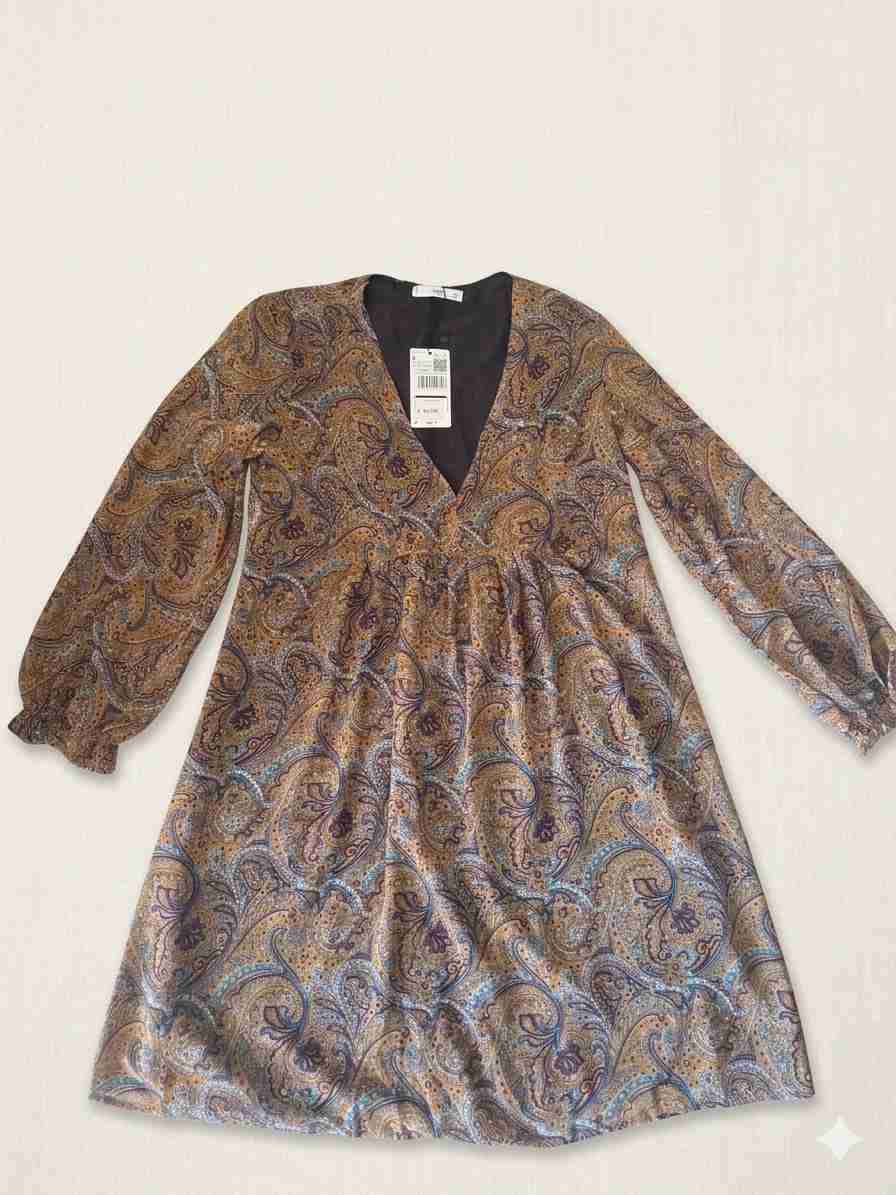 Vestido NUEVO estampado MNG casual - miniatura 2