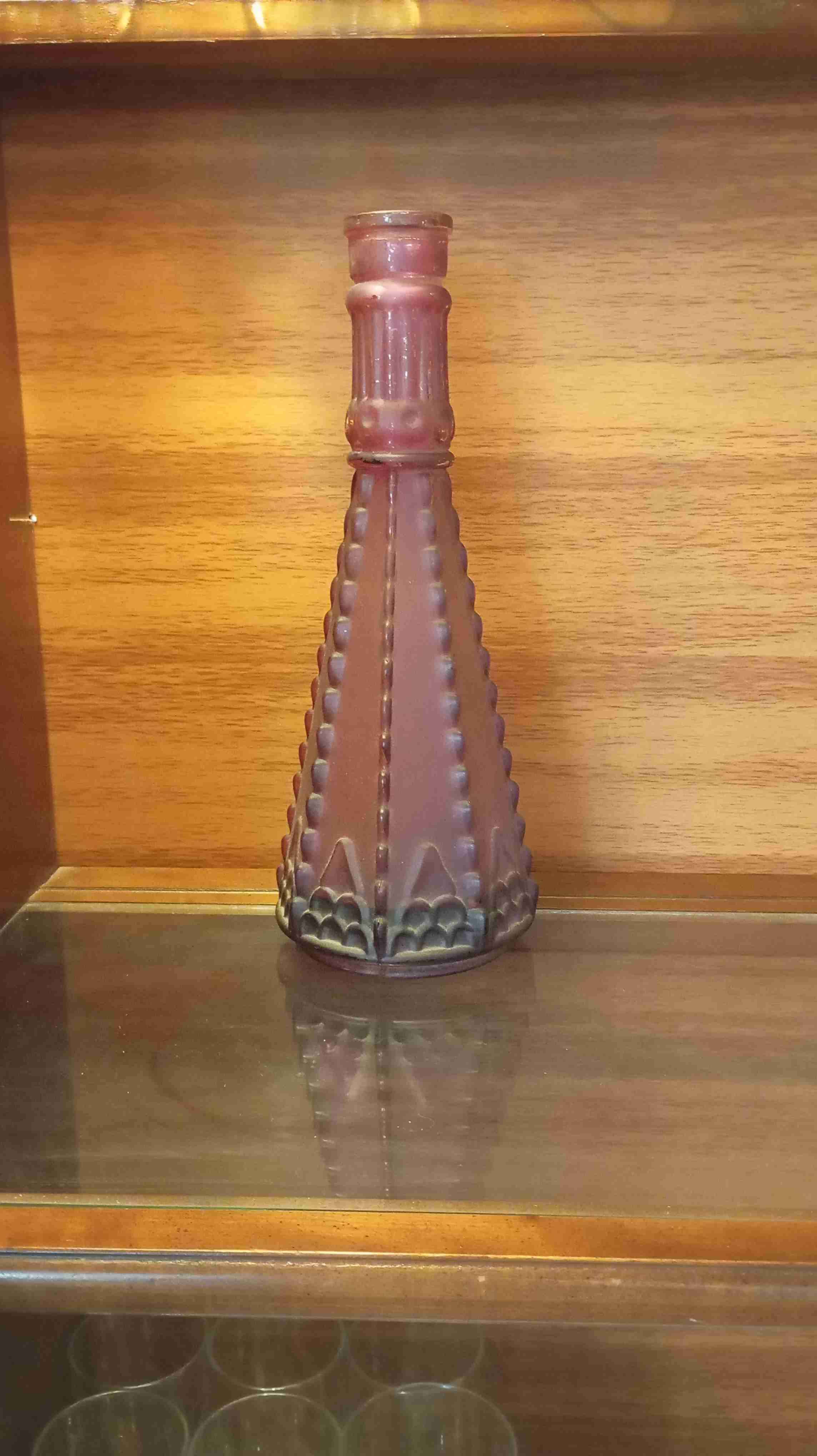 Botella decorativa de vidrio - miniatura 1