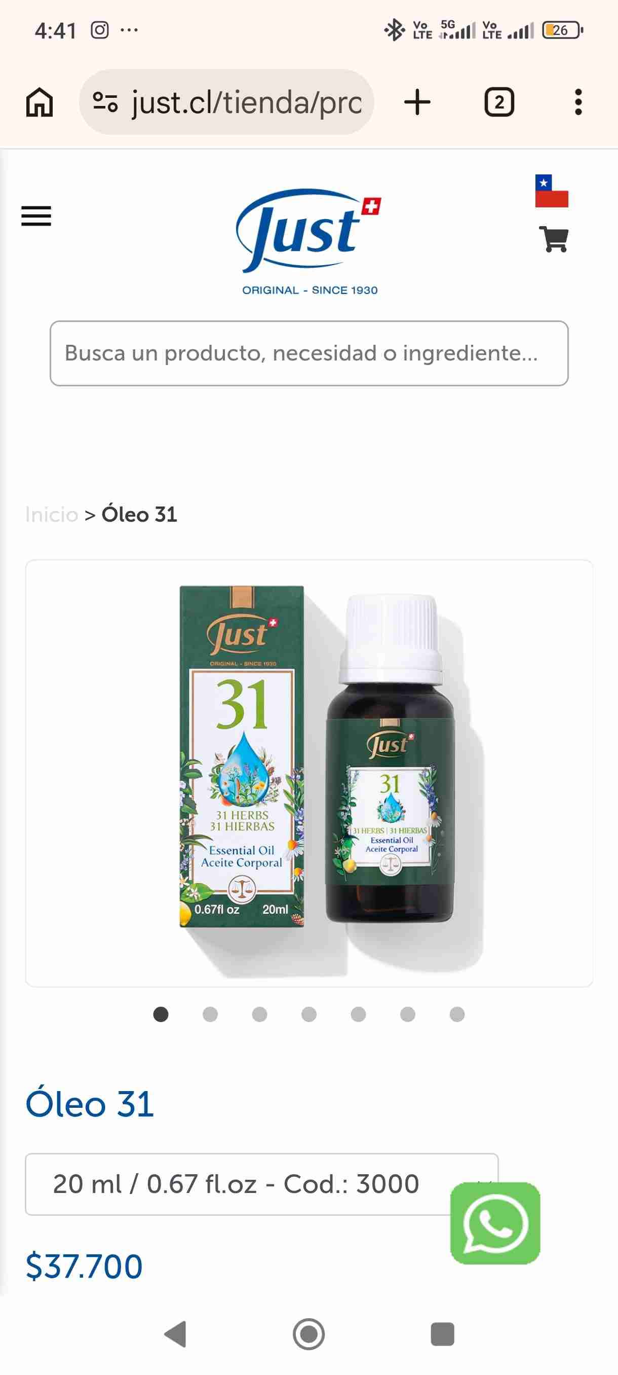 Aceite Esencial 31 Hierbas Just