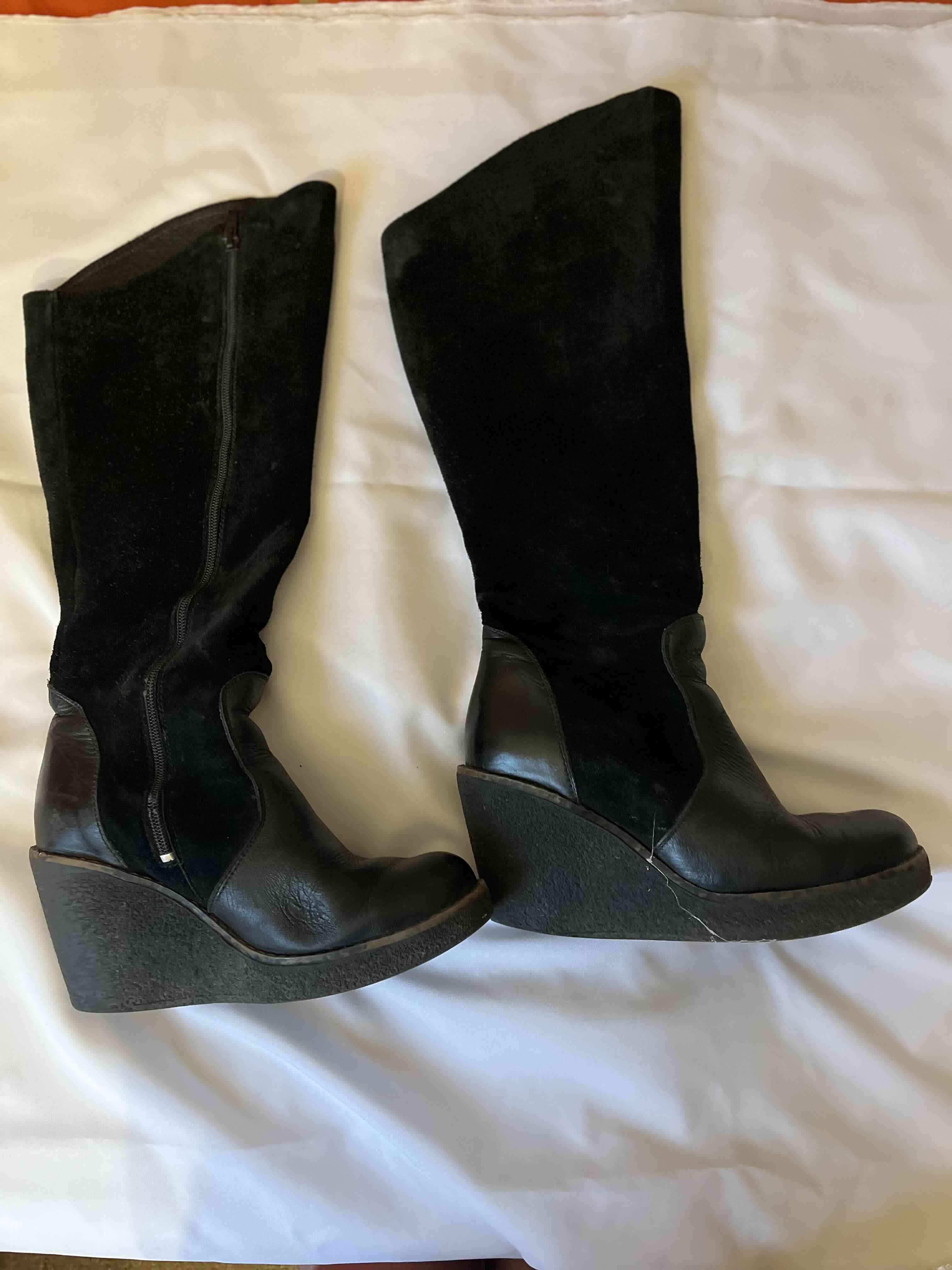 Botas marrones con taco alto - 5