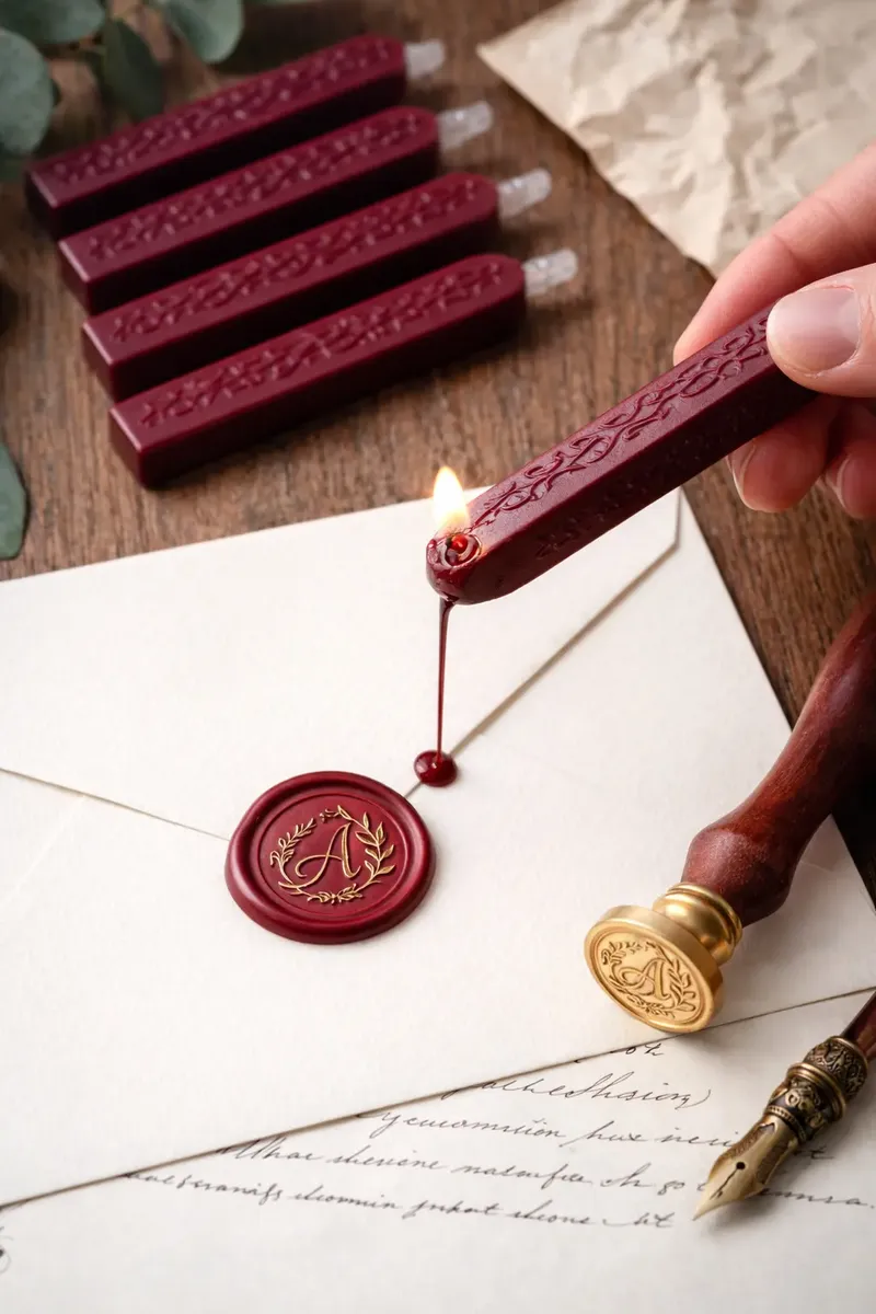 Set 6 Barras de Lacre Burdeo para Sellos - miniatura 2