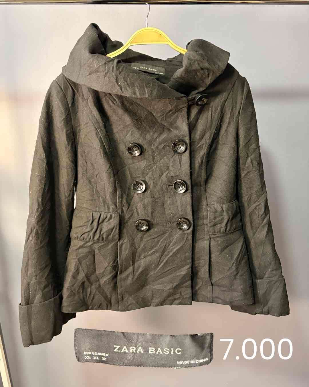 Abrigo negro Zara Basic - 1