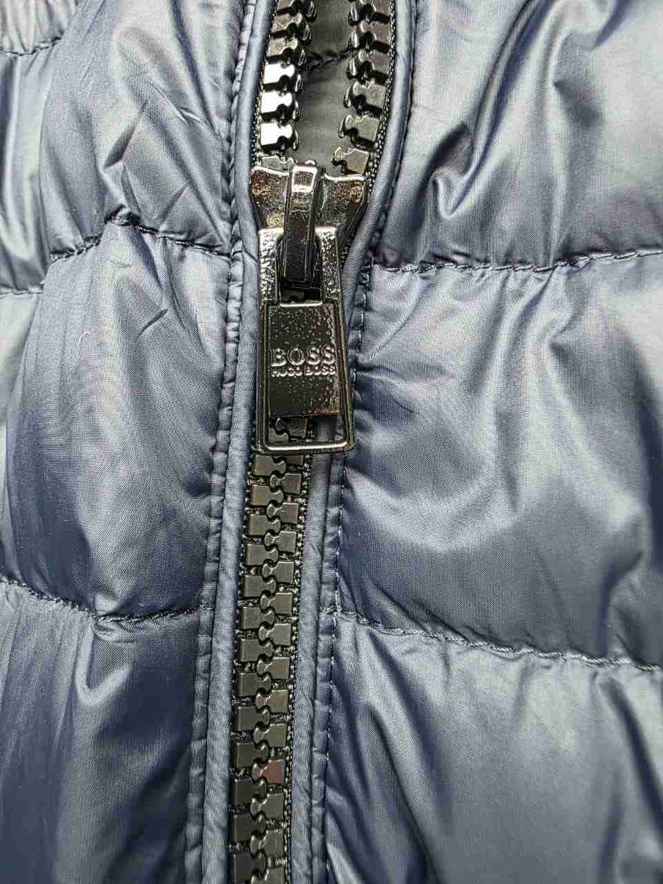 Chaqueta de pluma acolchada azul tipo bomber - 2