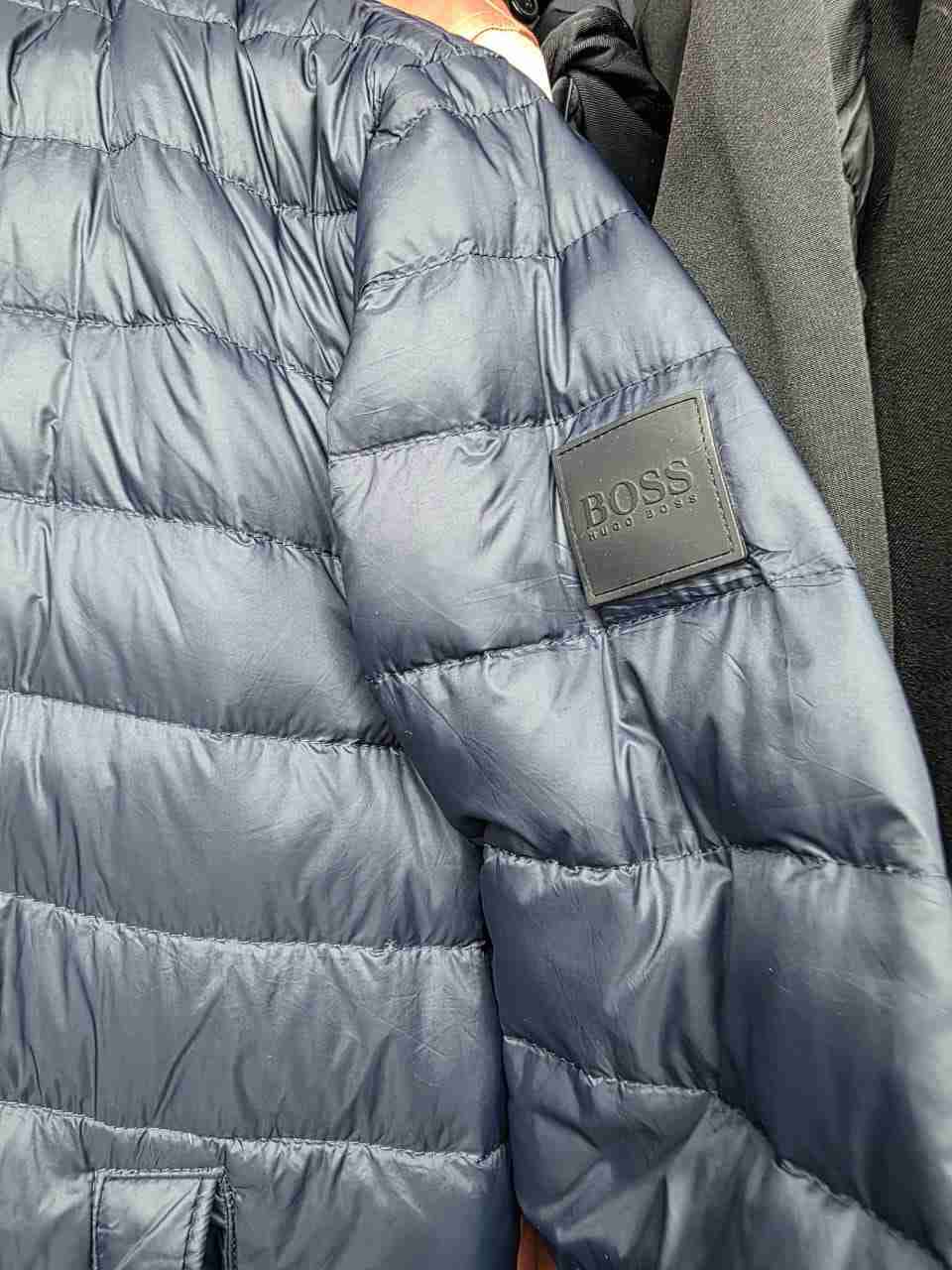 Chaqueta de pluma acolchada azul tipo bomber - 3