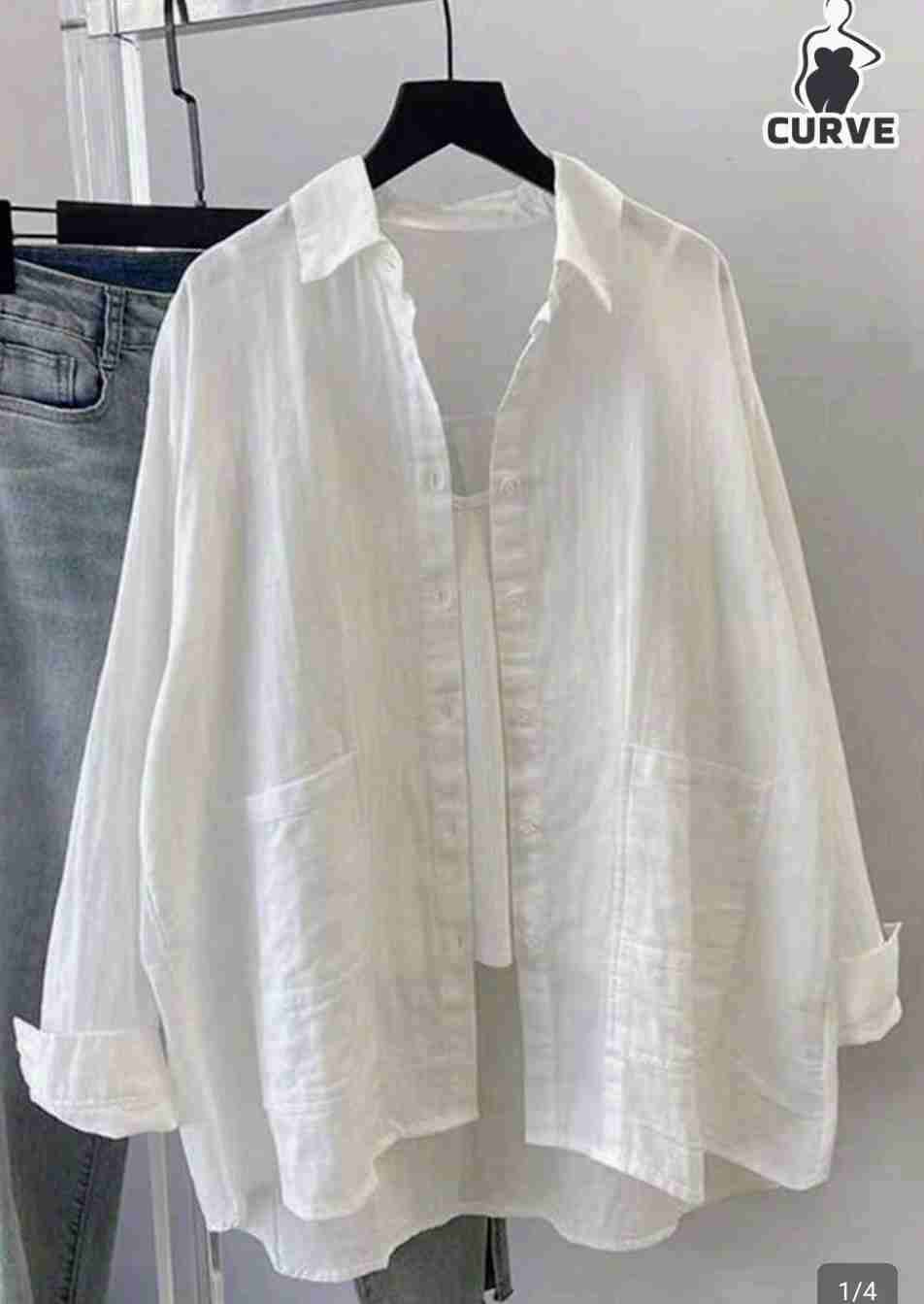 Blusa blanca manga larga