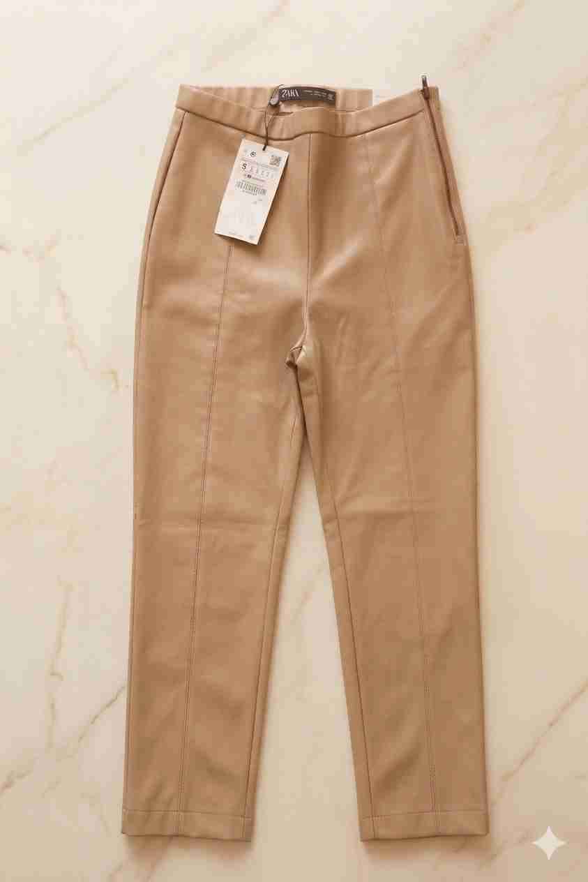 Nuevo LEGGIN  beige cuerina  ZARA - miniatura 1