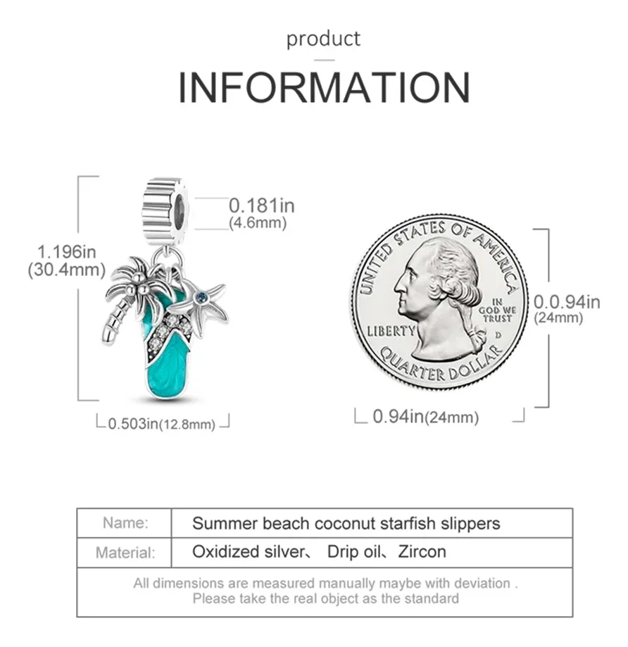 Charm Caribe – Palmera, Estrella y Sandalia 🌴✨ - miniatura 3