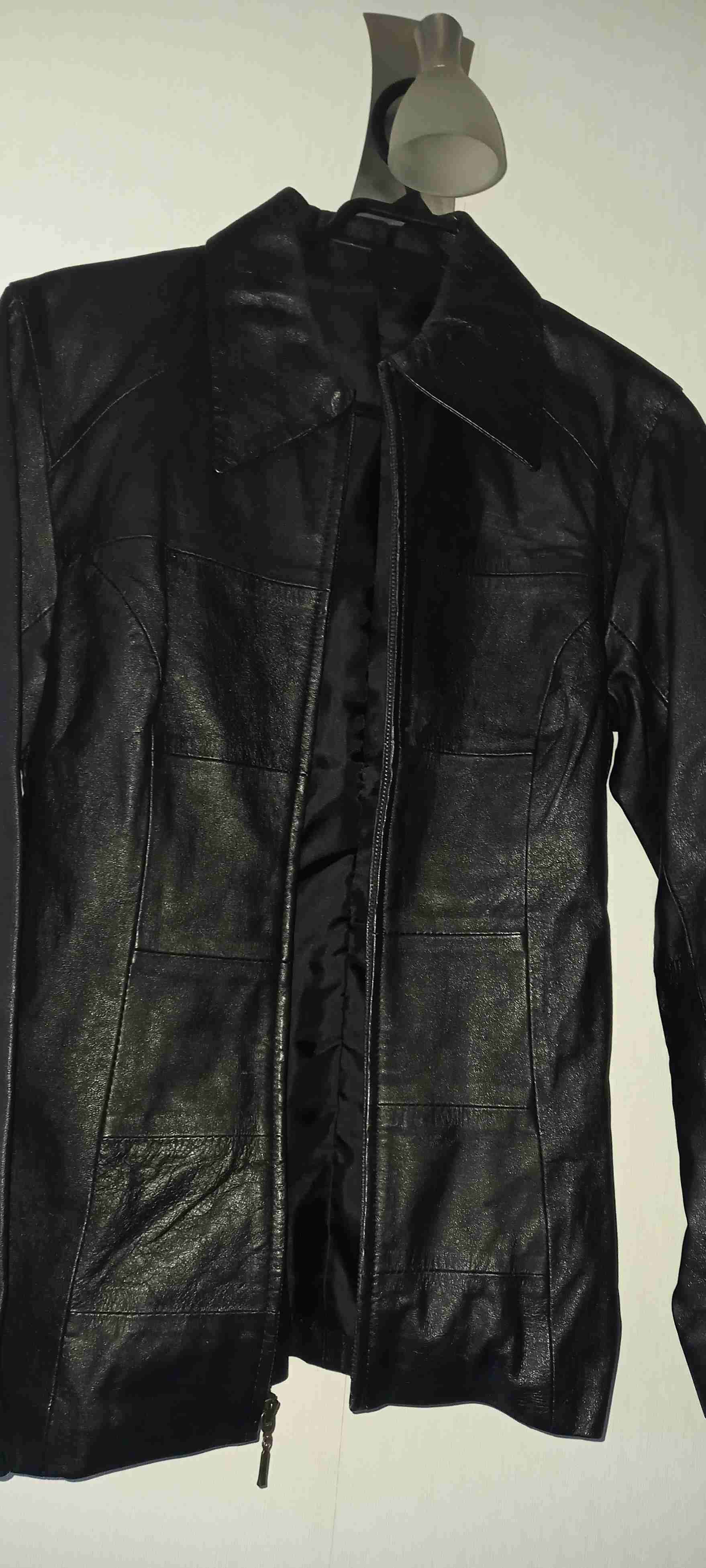 Chaqueta de cuero negra ELLE - miniatura 3