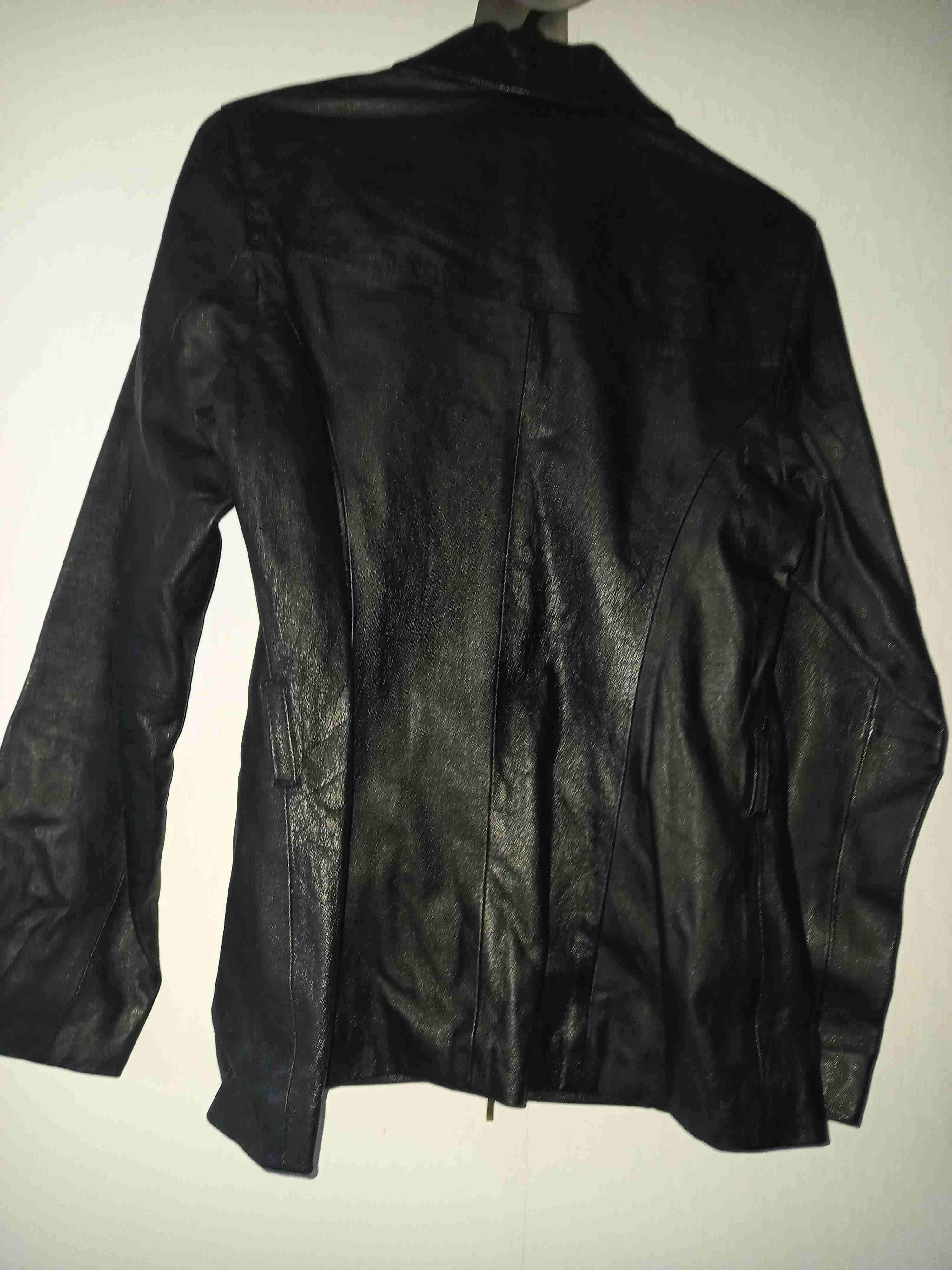 Chaqueta de cuero negra ELLE - miniatura 4