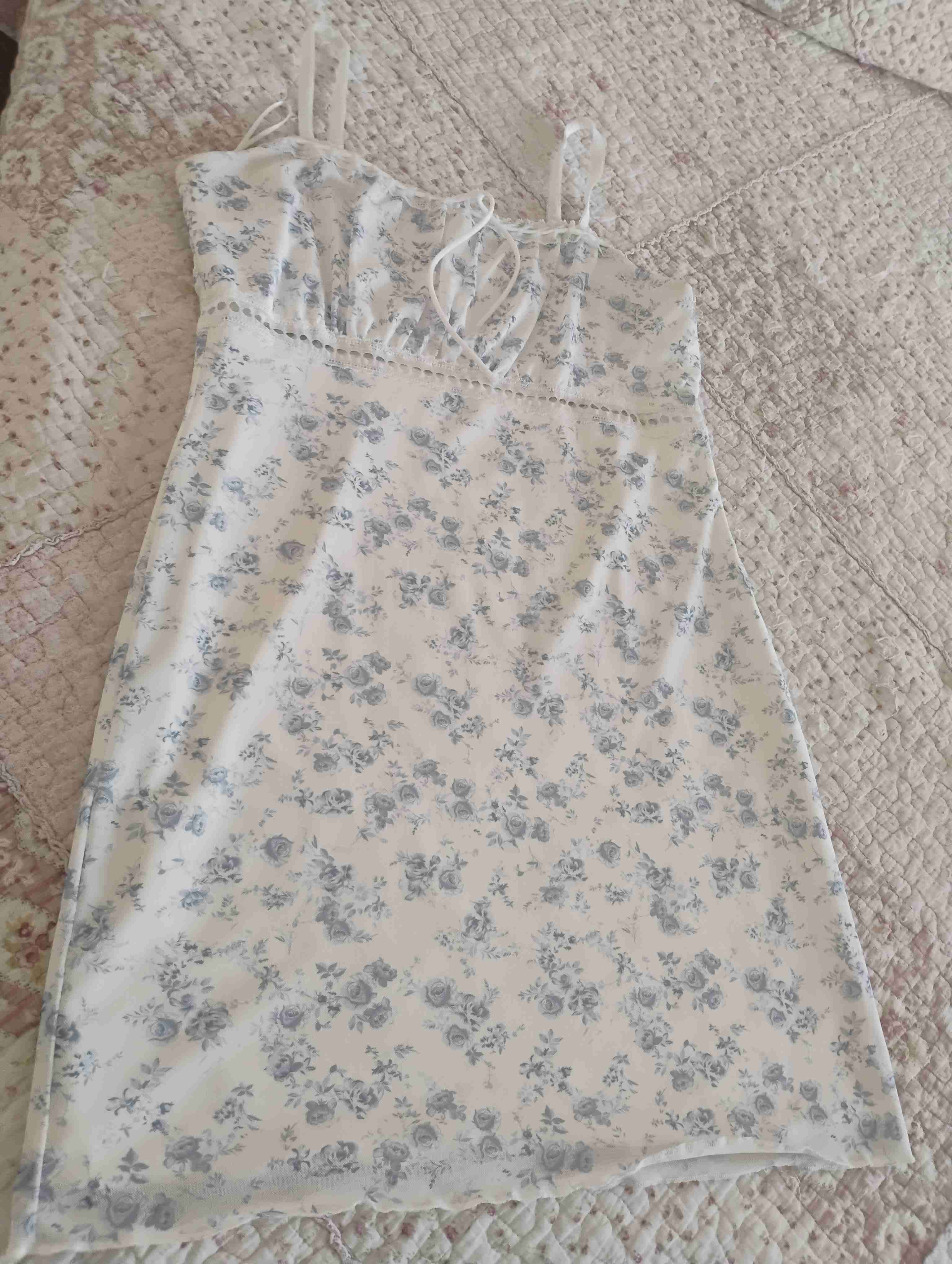 Vestido floral blanco - miniatura 1