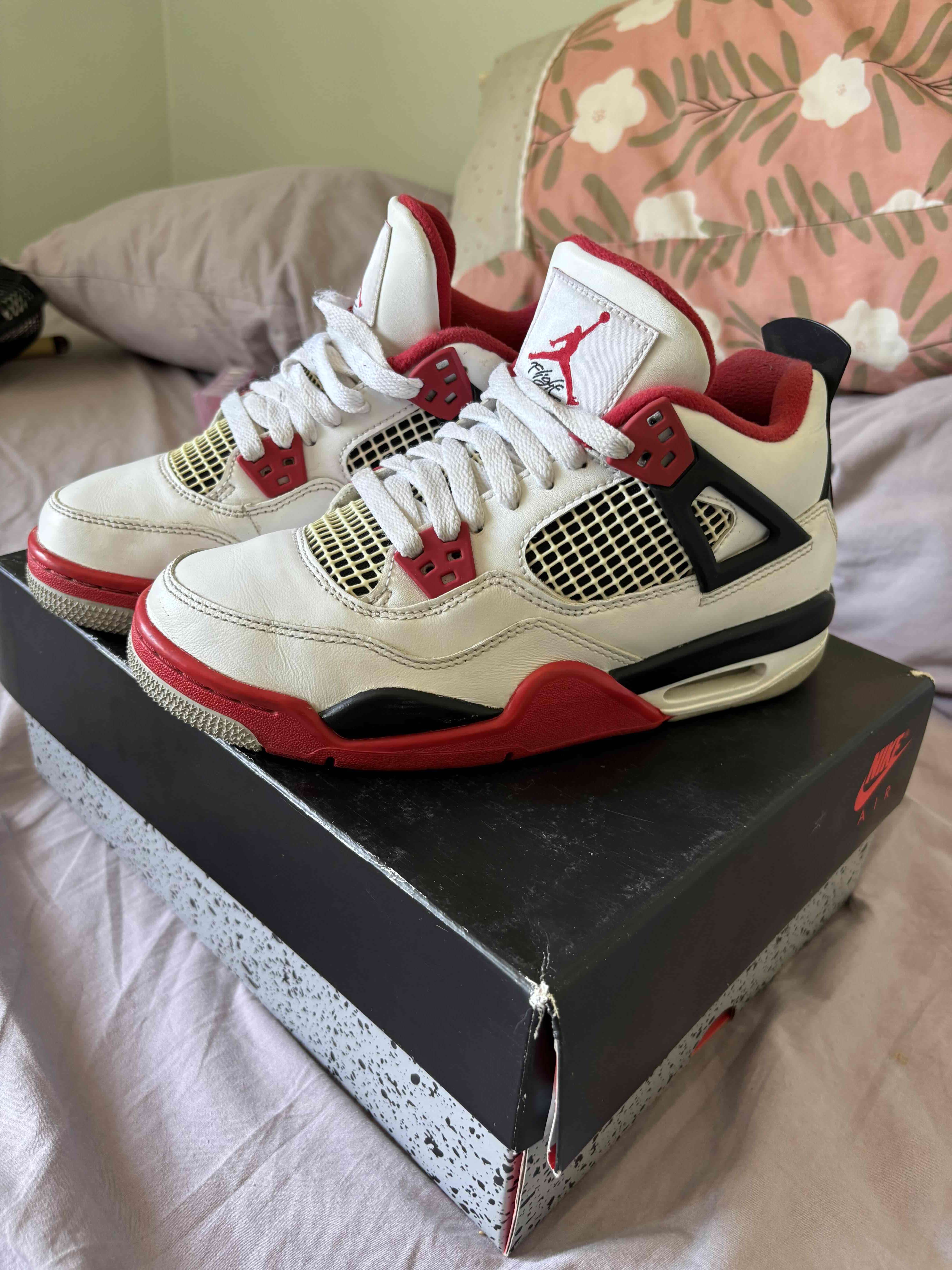 Zapatillas Nike Air Jordan 4 Retro fire red - miniatura 5