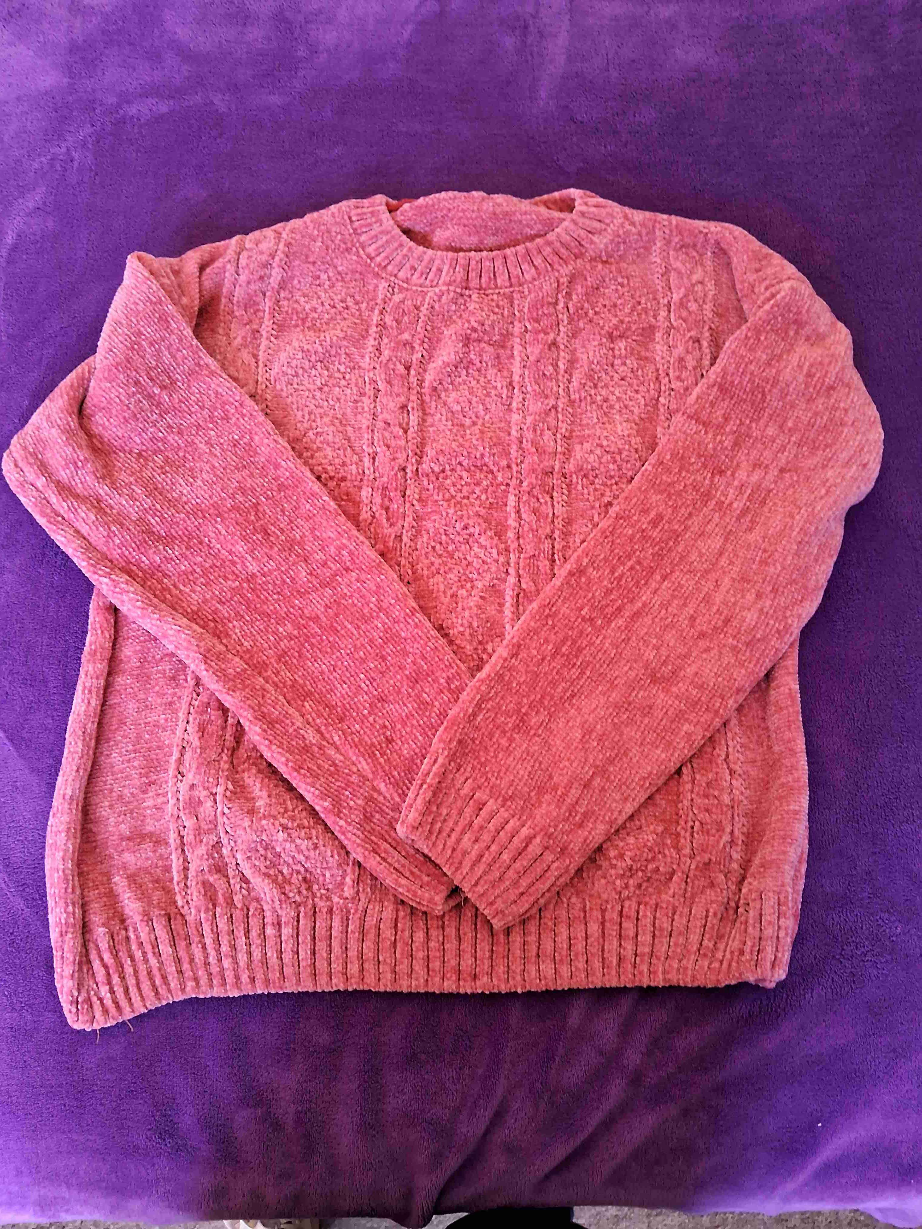 Suéter trenzado rosado