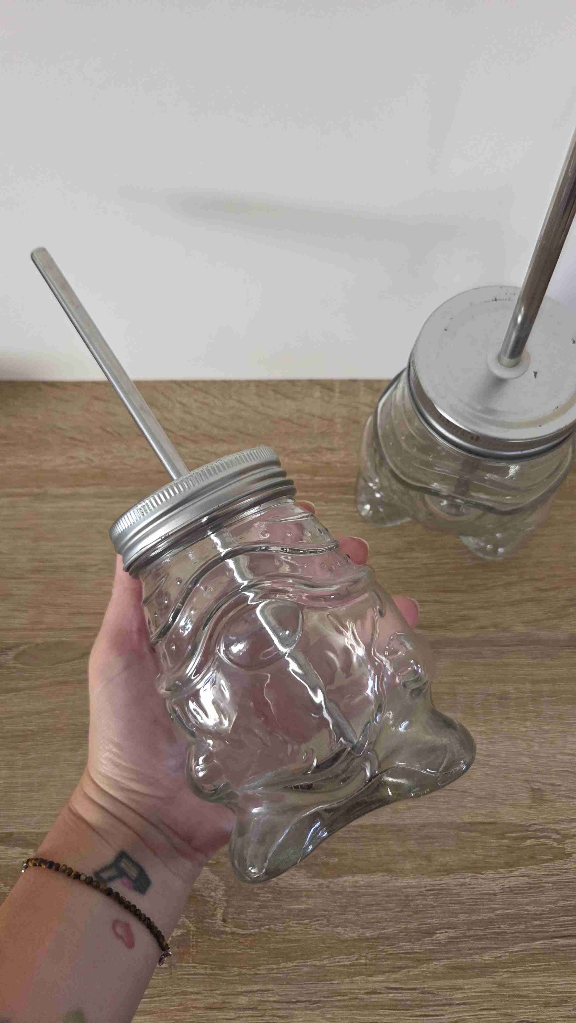 Frascos de vidrio con tapa y bombilla - miniatura 2