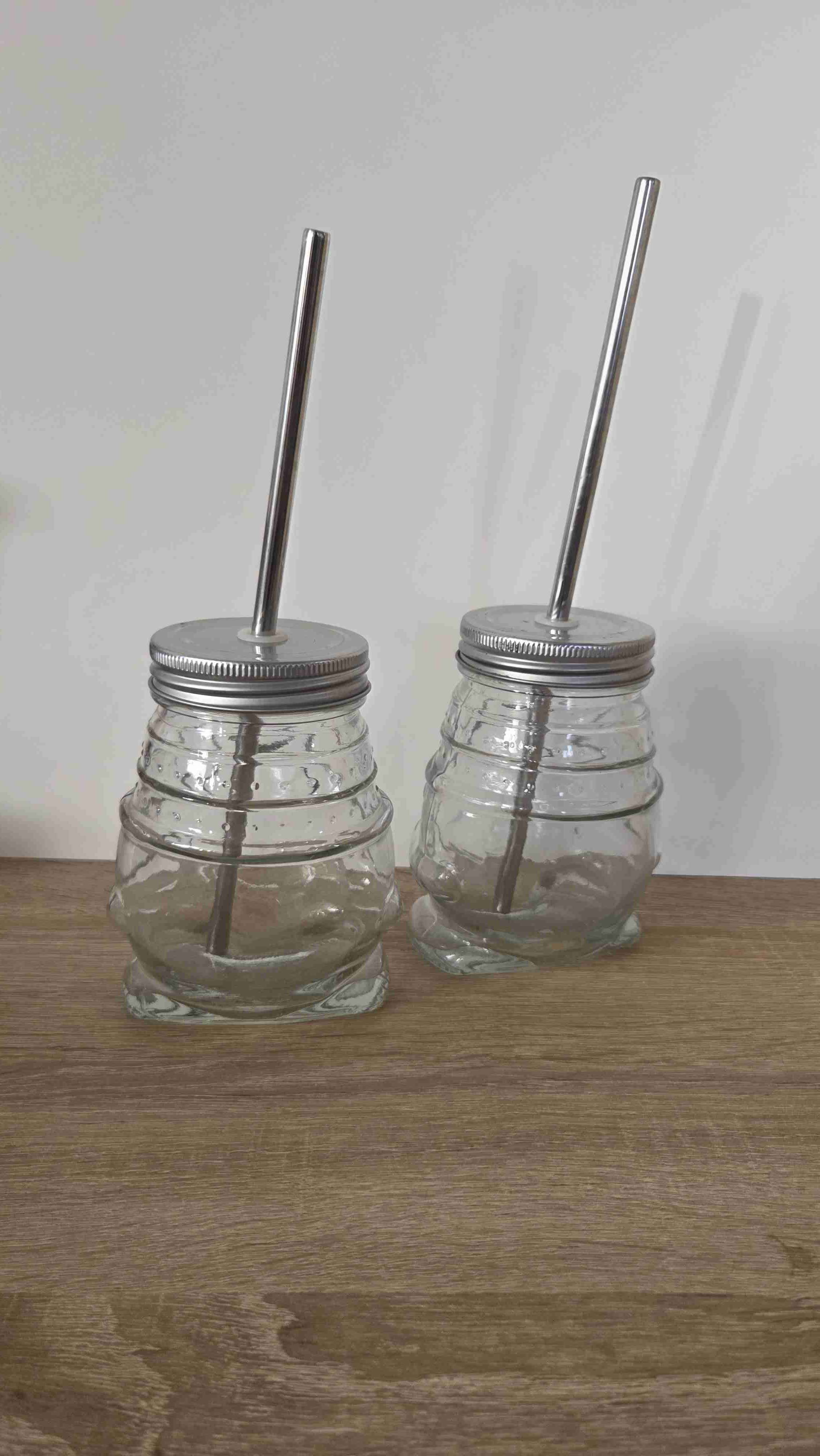 Frascos de vidrio con tapa y bombilla - miniatura 4