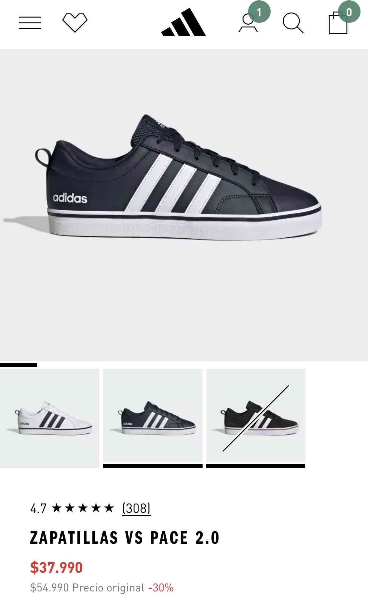 Zapatillas Adidas NUEVAS VS Pace 2.0 Azul Marino - miniatura 1