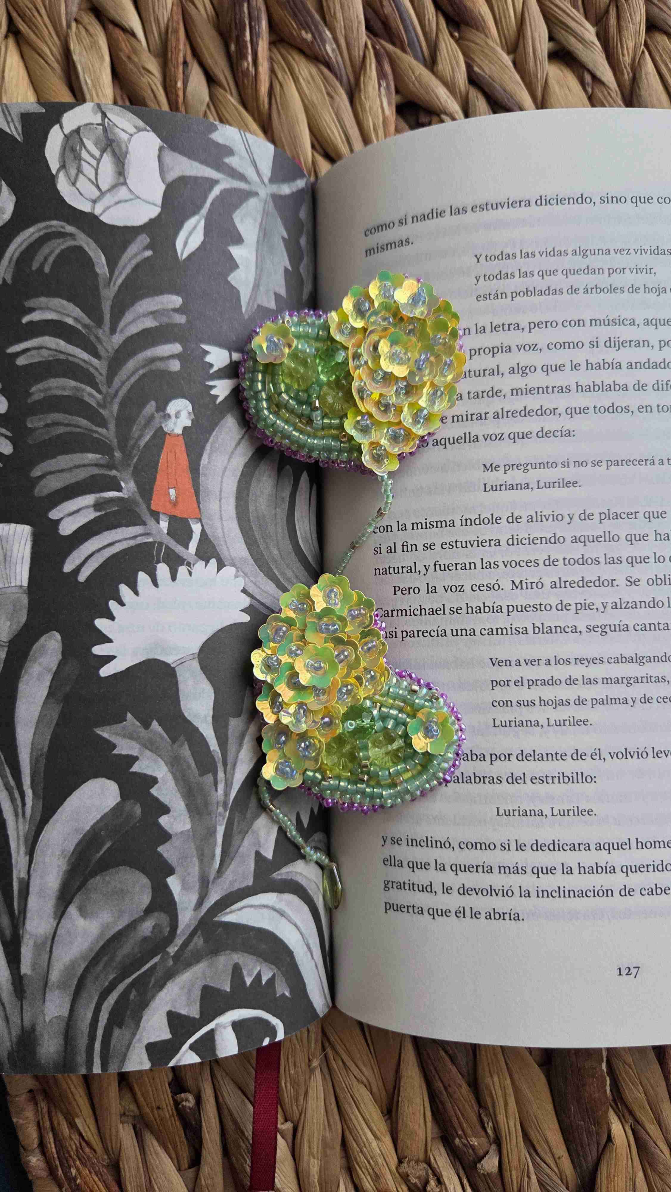 Par de aros bordados corazón - miniatura 3