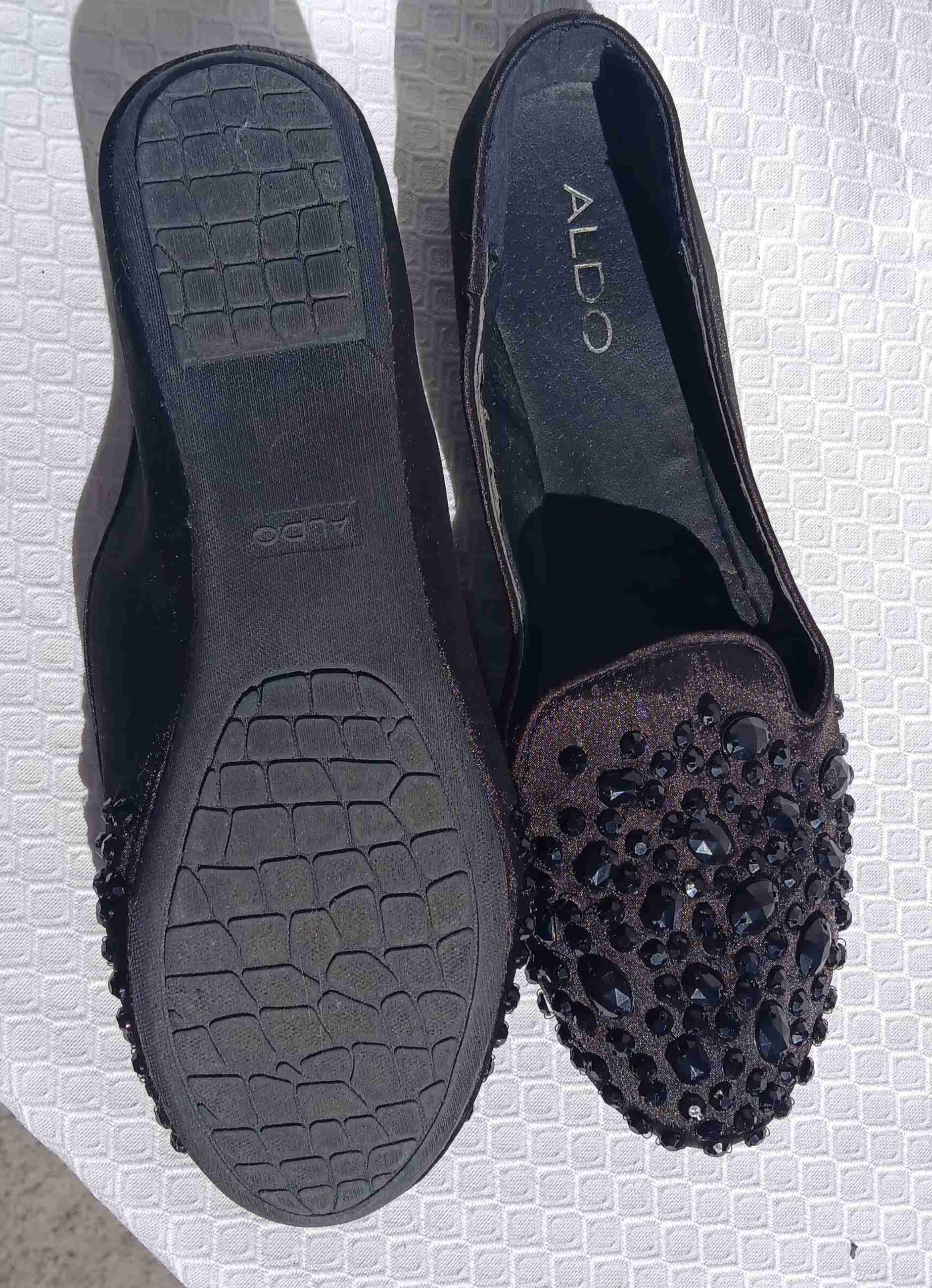 Zapatos planos con piedras negros - 2